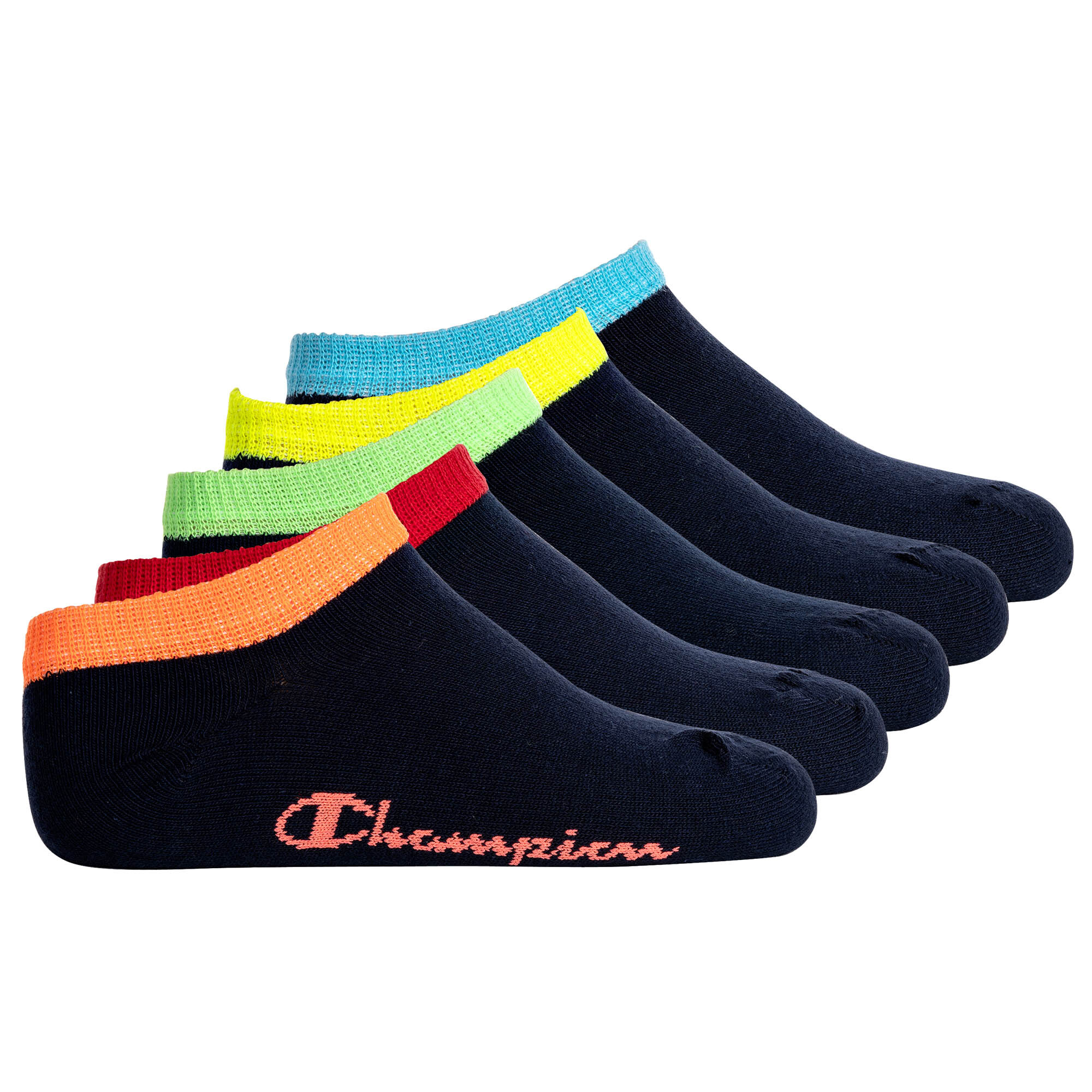 Paquete De 5 Calcetines Champion 5pk Sneaker Socks Corte Regular Liso - azul-oscuro - 