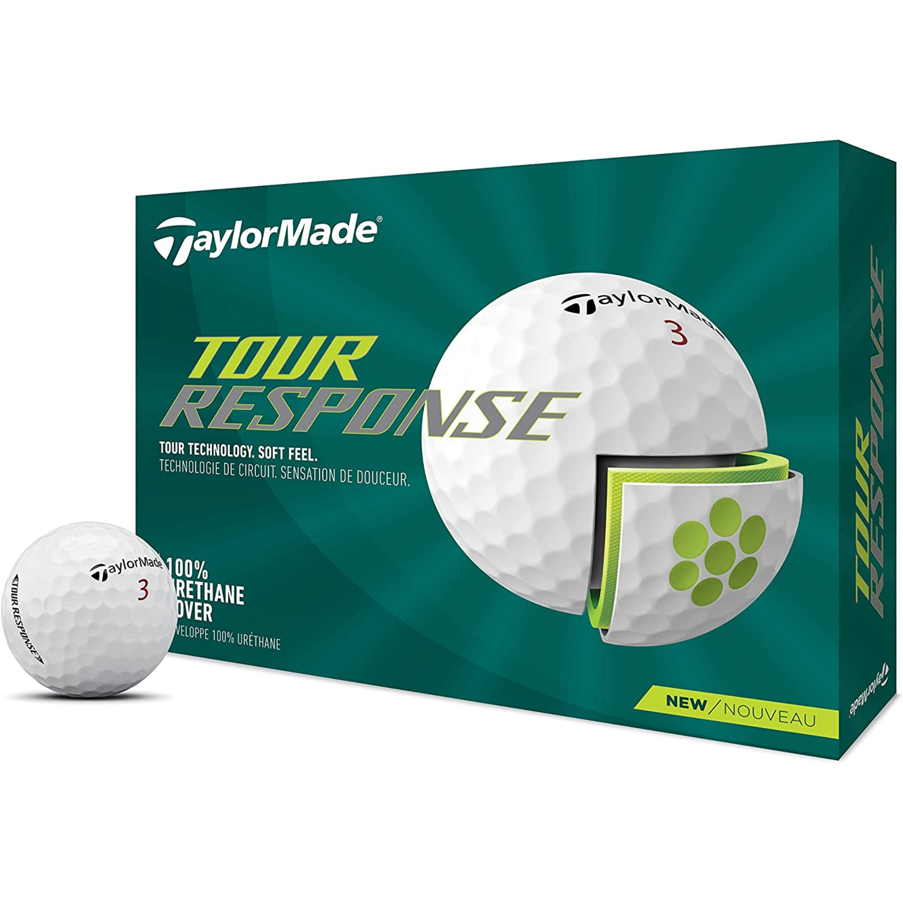 Pelotas Golf Taylormade Tour Response X12 - Blanco  MKP