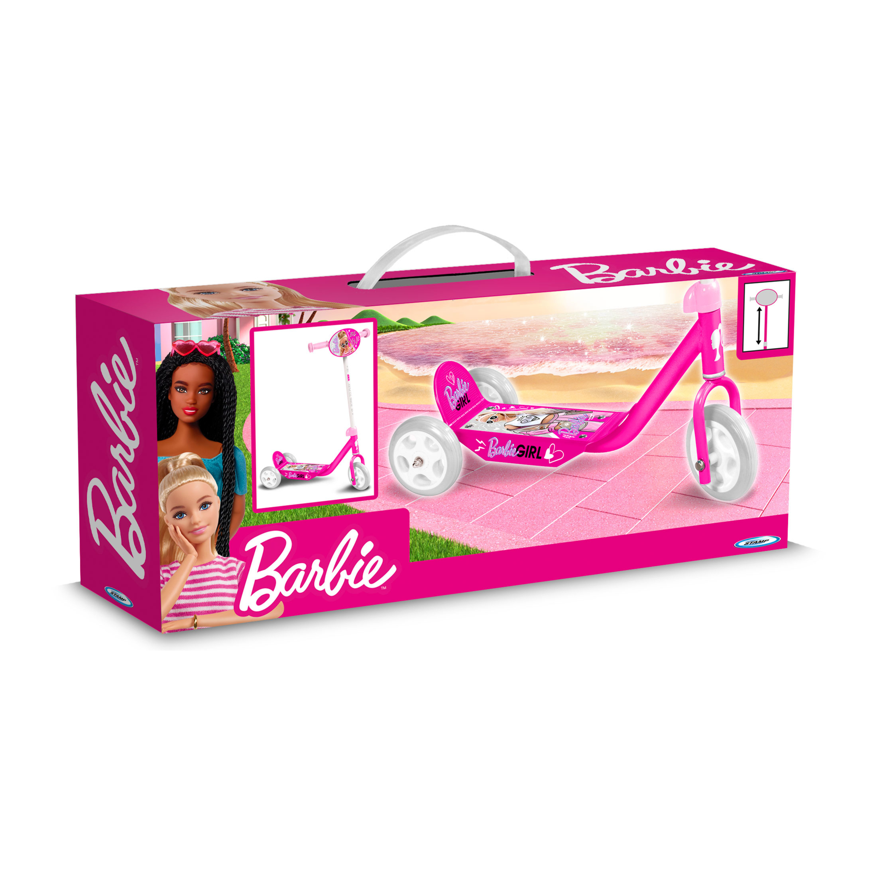 Patinete 3 Ruedas Barbie  Stamp - Rosa  MKP
