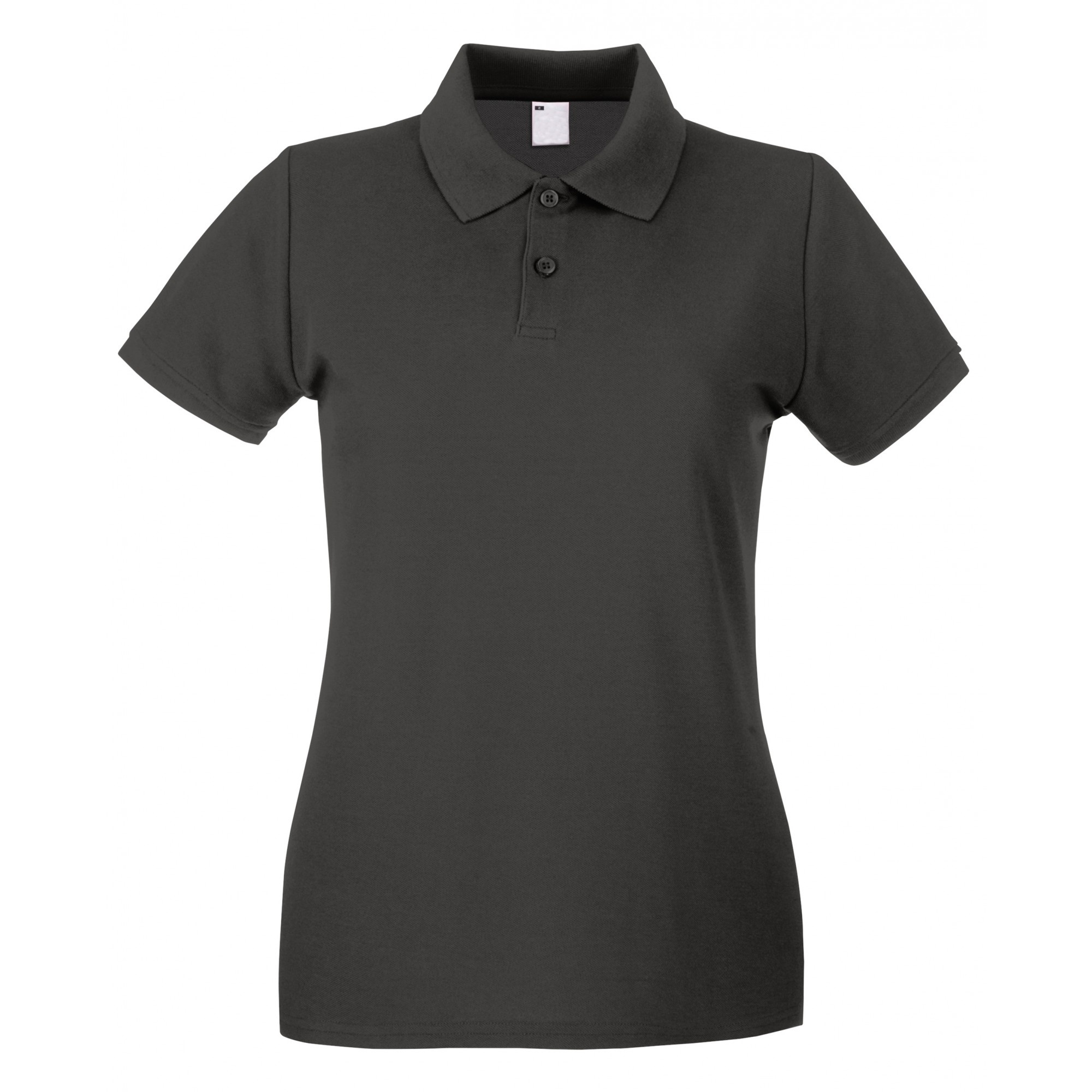 /ladies Fitted Short Sleeve Casual Polo Shirt Universal Textiles - gris-oscuro - 