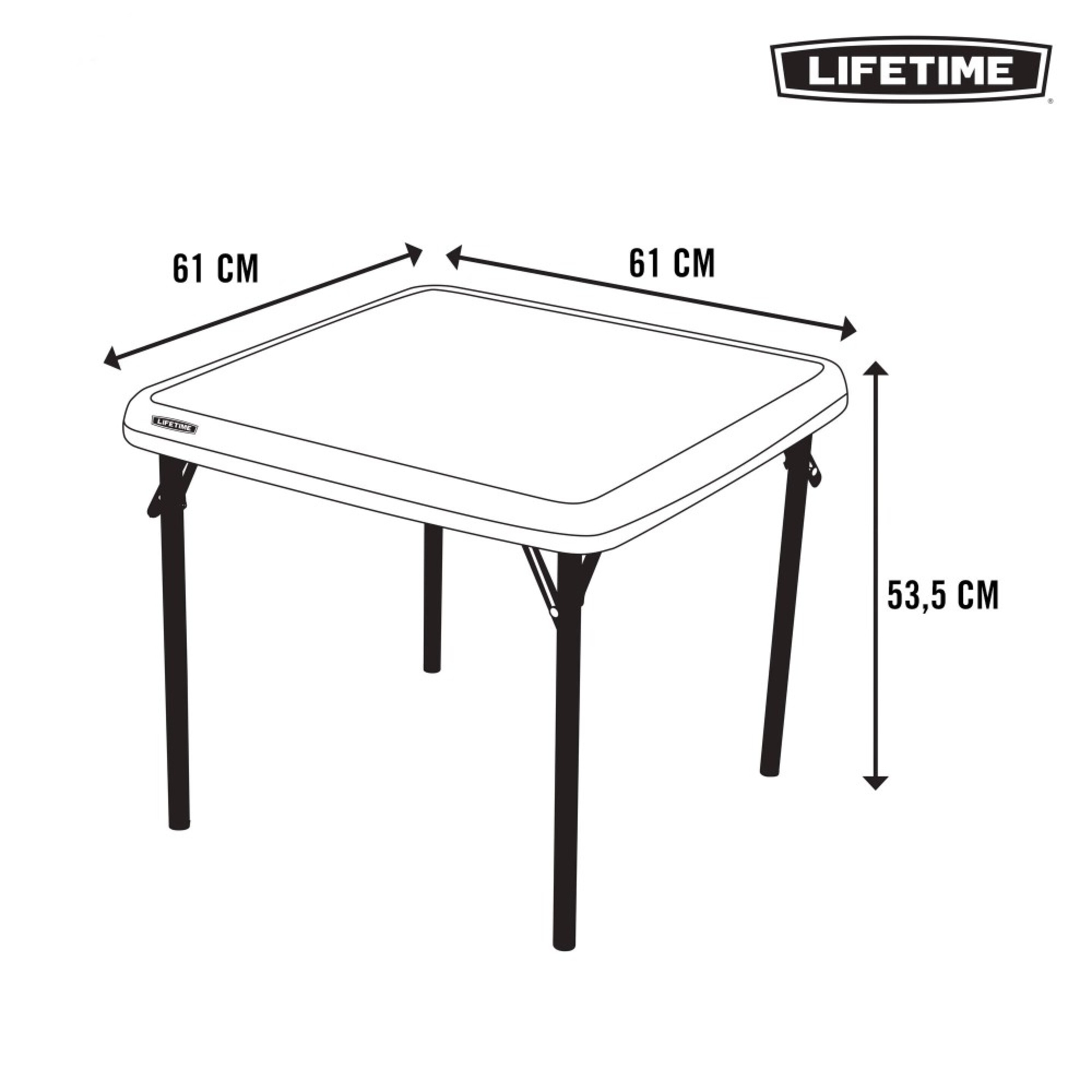 Mesa De Centro Dobrável Para Crianças Creme 61 X 61 X 53,5 Cm Lifetime