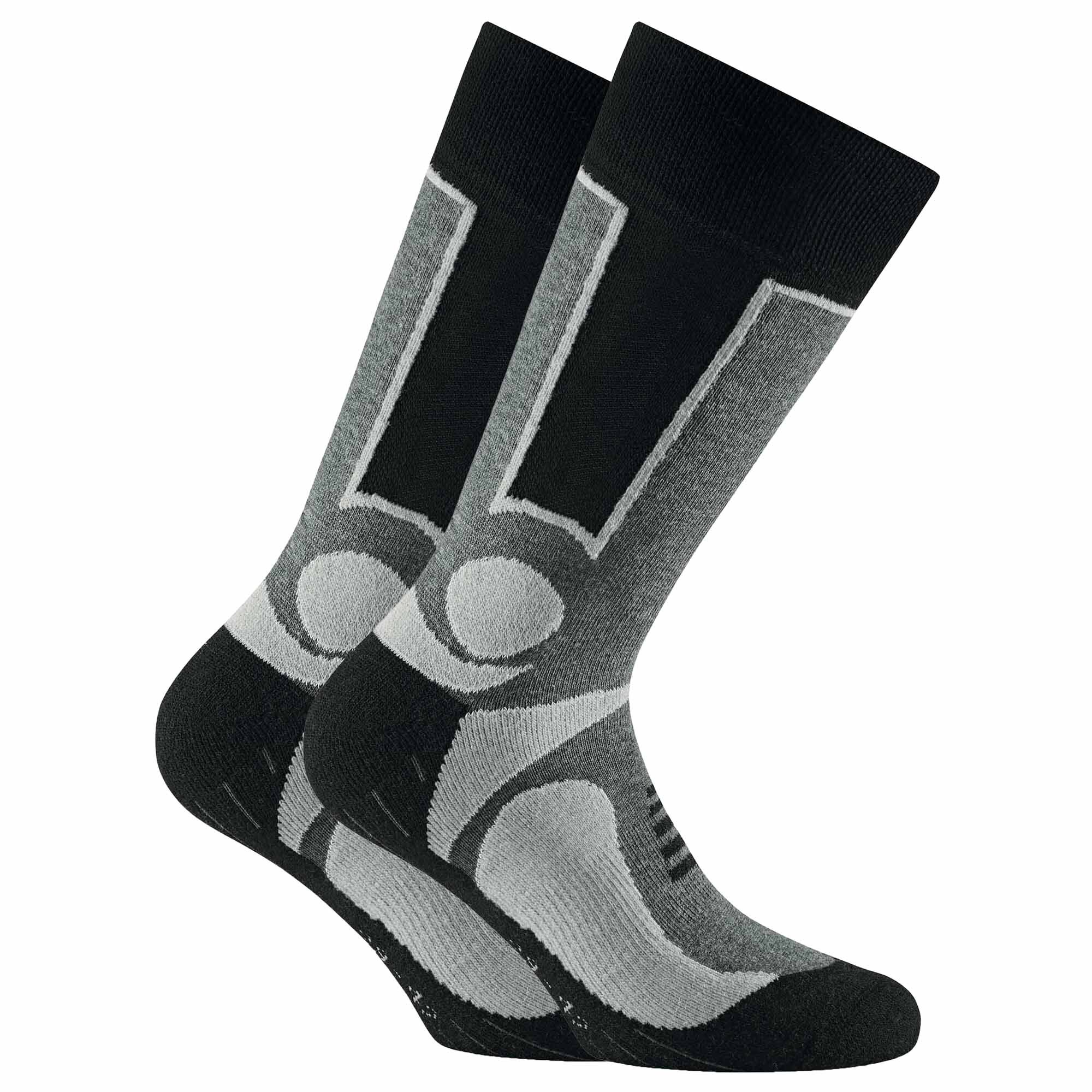 Pack 2 Meias De Trekking Rohner Advanced Socks - gris - 