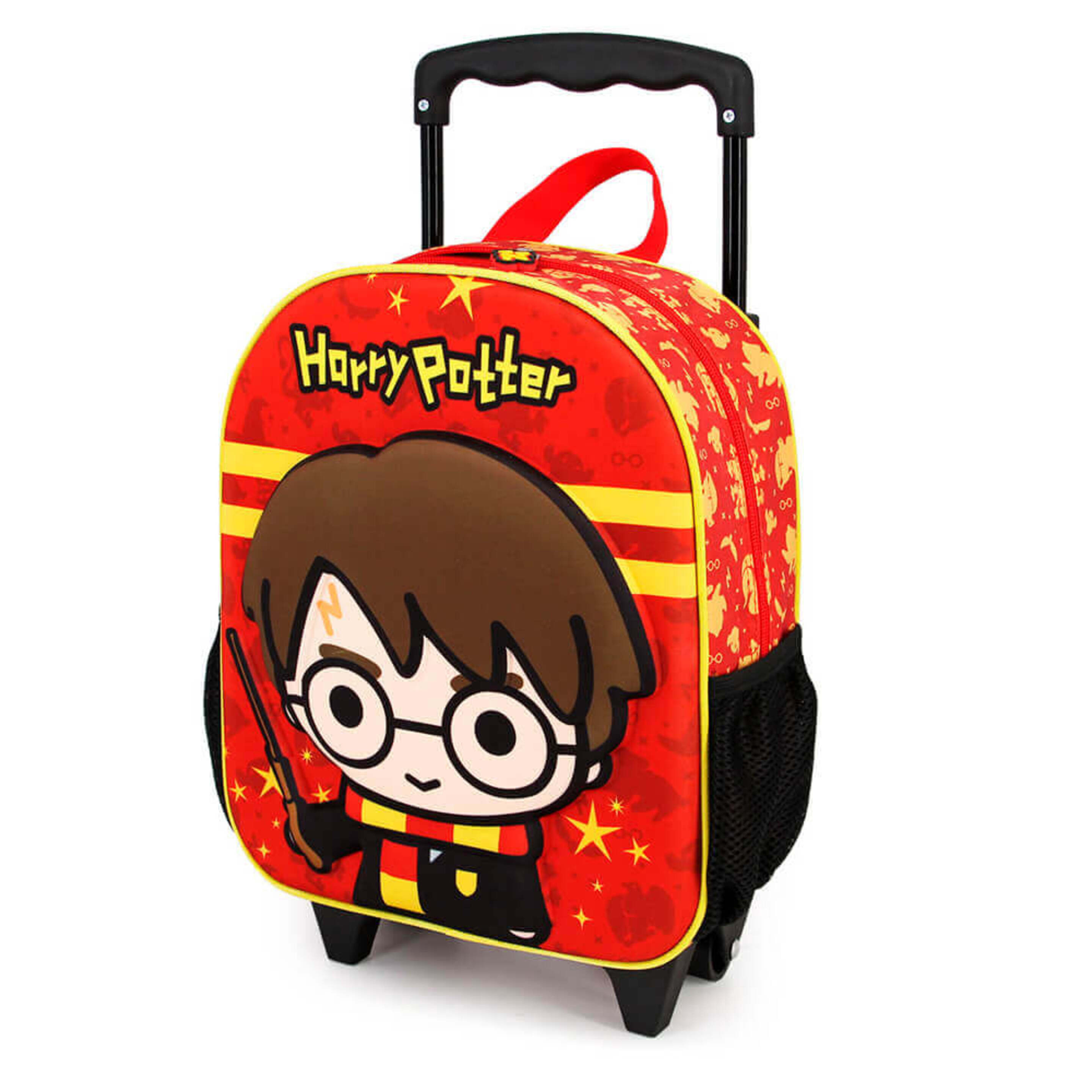 Mochila 3d Harry Potter Wand Infantil Pequeña Con Carro