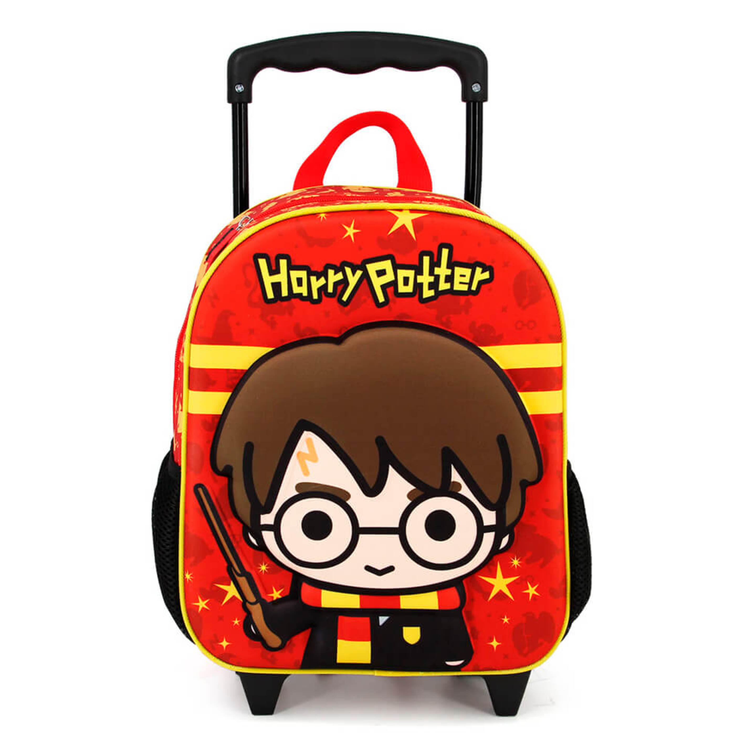 Mochila 3d Harry Potter Wand Infantil Pequeña Con Carro
