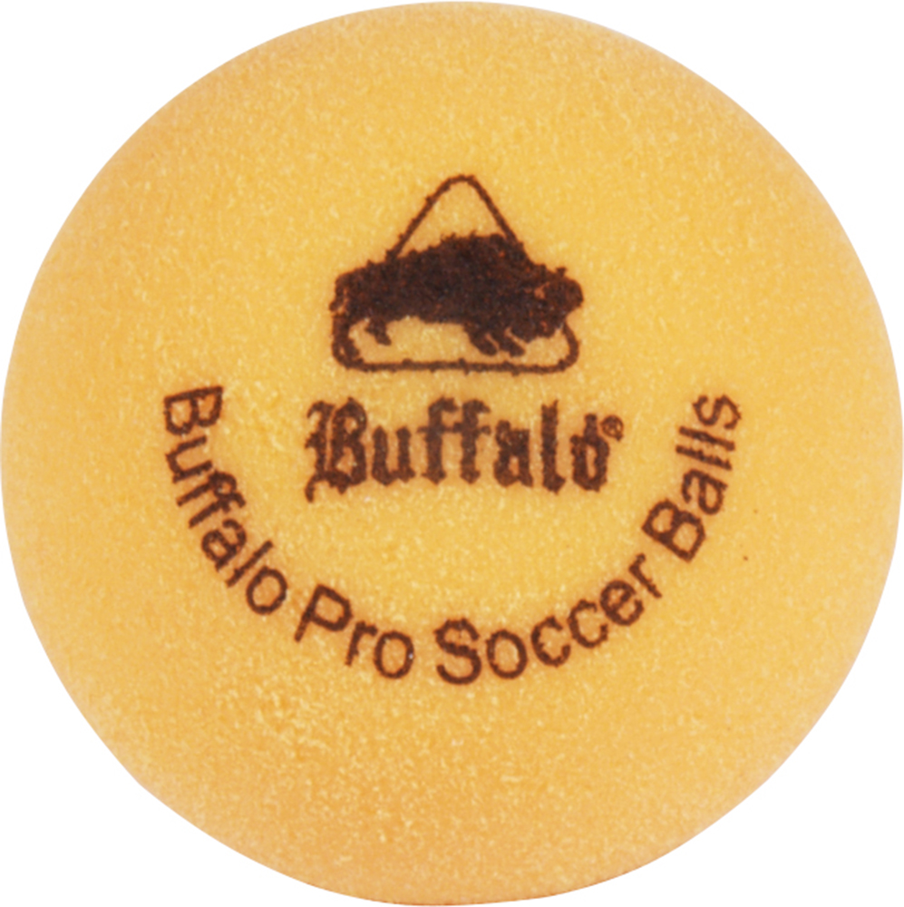Juego De 6 Balones De Futbolín Buffalo Pro De Color Amarillo - Virola Longoni Jbr Piramide D13 D6  MKP