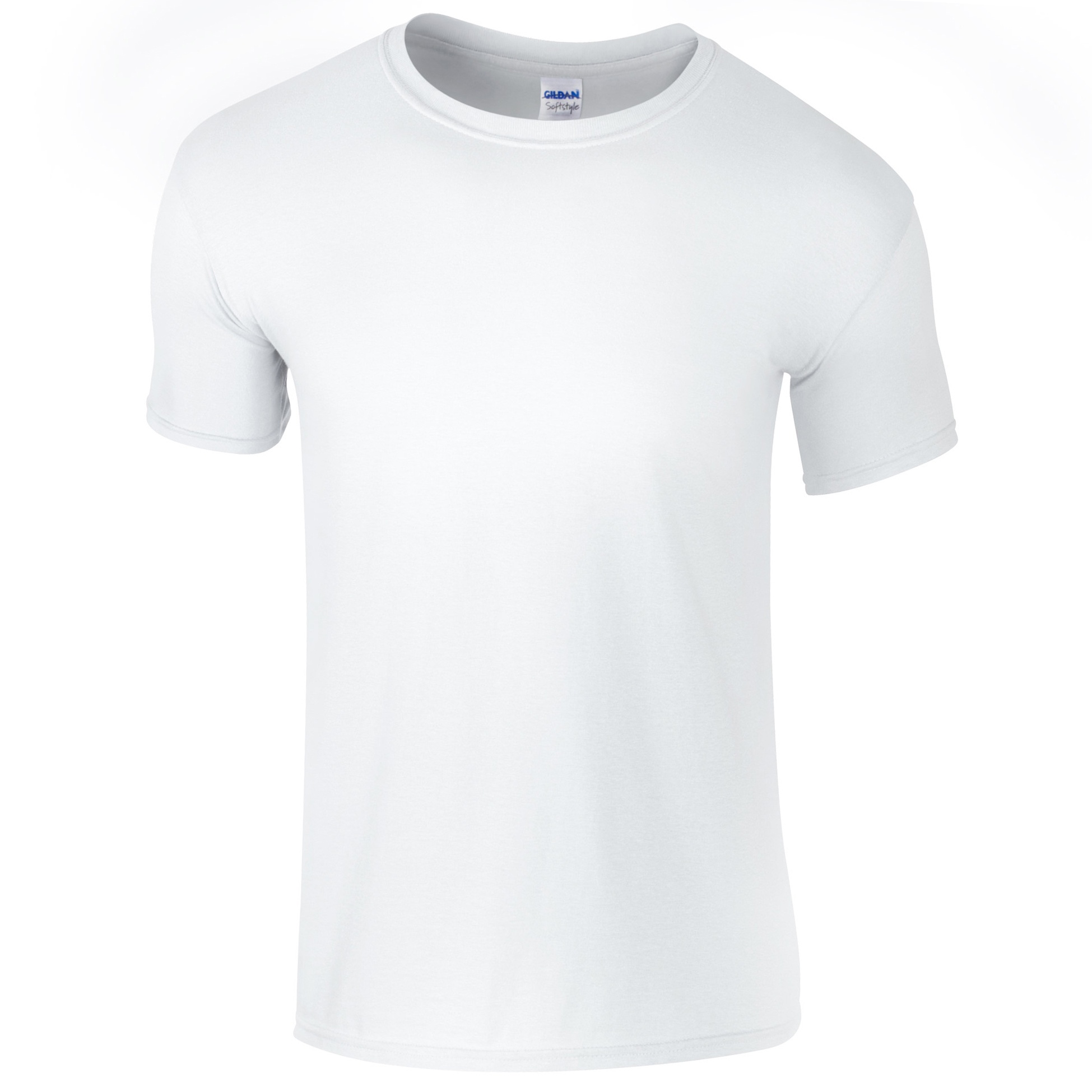 Camiseta De Manga Corta Suave Básica 100% Algodón Gordo Gildan - blanco - 