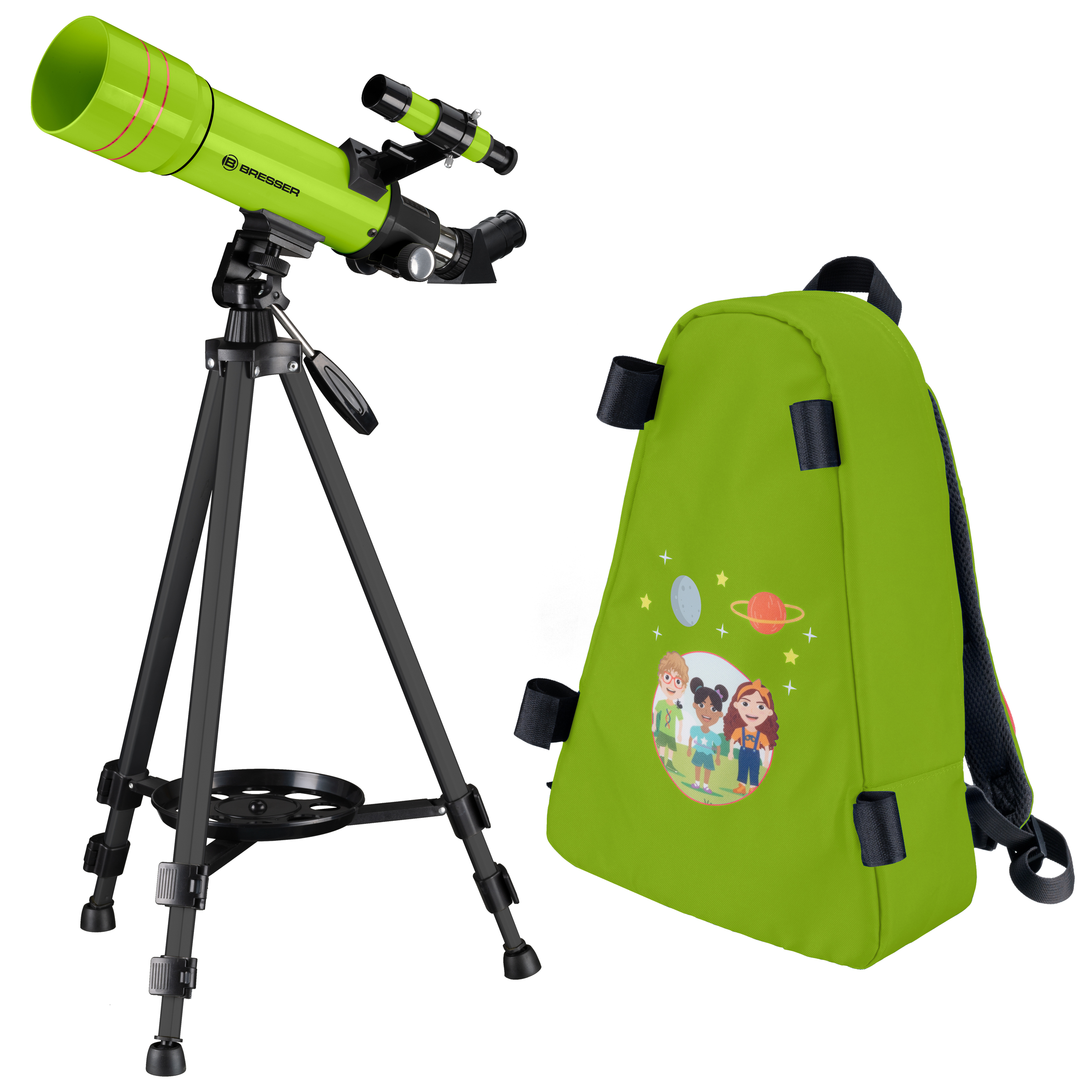 Telescopio Refractor  70/400 Con Mochila Verde Bresser Junior - verde - 