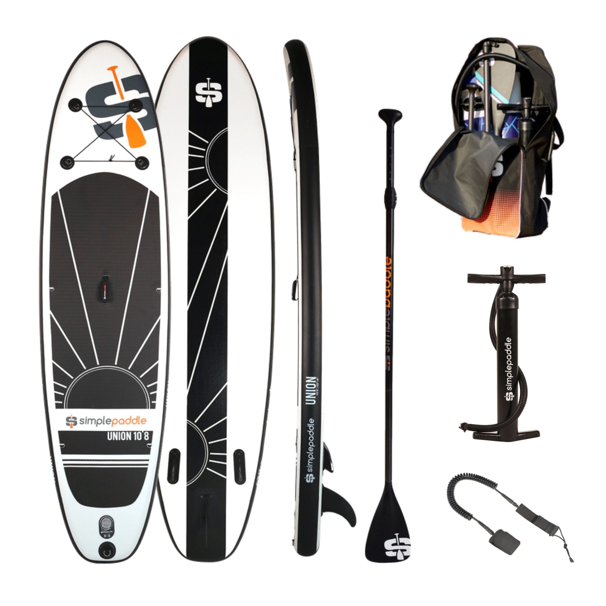 Paddle Surf Hinchable 10'8 Simple Paddle Con Accesorios - negro - 