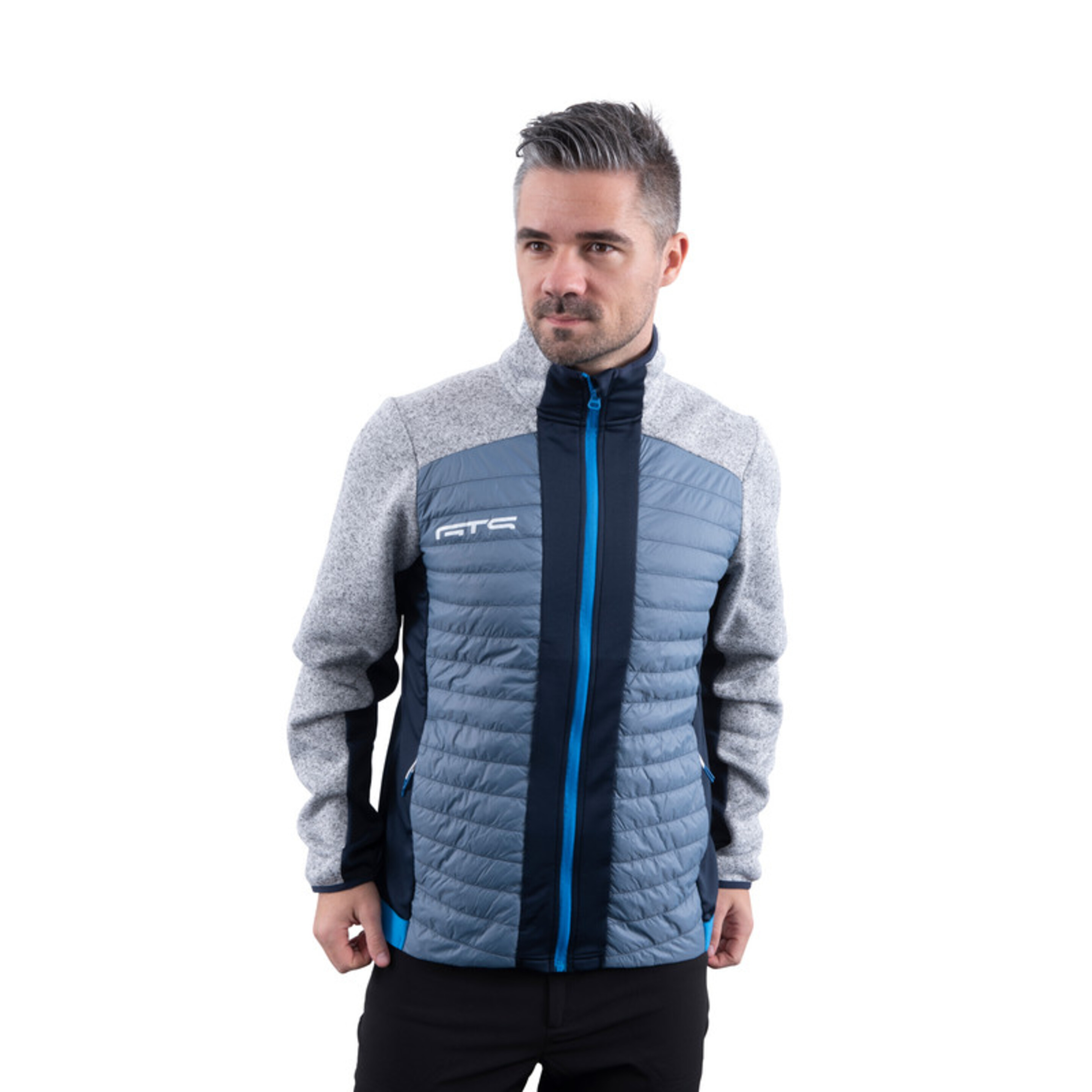 Chaqueta Hibrida Forro Polar Gts 404022m Para Senderismo