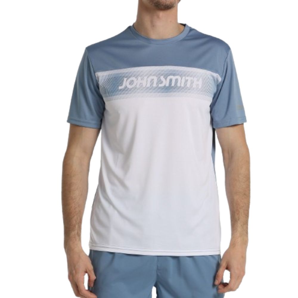 Camiseta Deportiva John Smith Basas - blanco-azul-claro - 