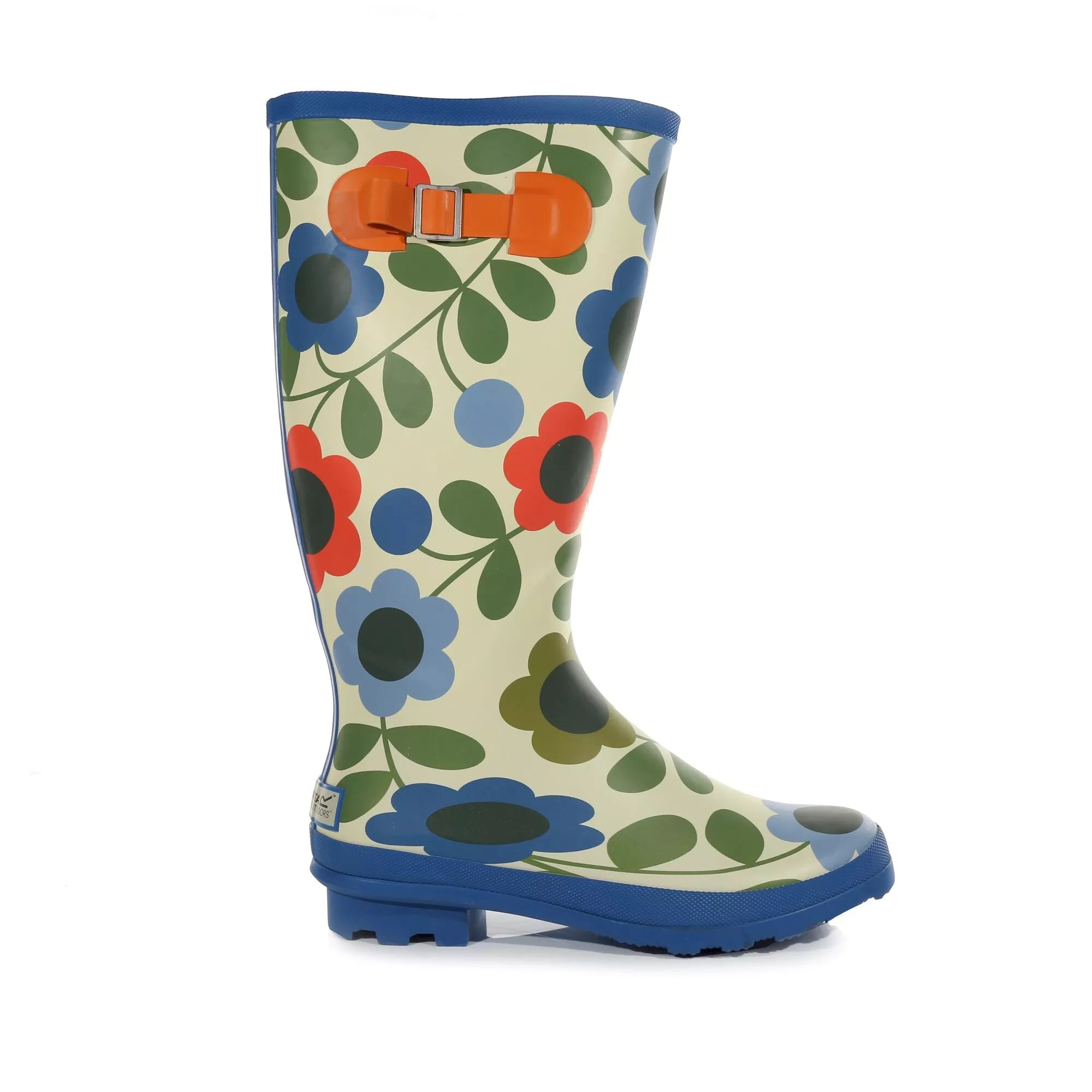 Botas De Wellington Boots De Meadow Floral Womens/ladies Regatta Orla Kiely - azul-verde - 