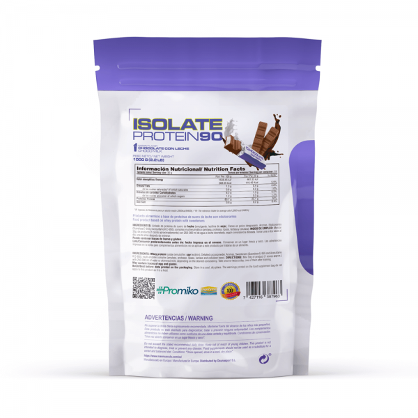 Isolate 90 Cfm - 1kg De Mm Supplements Sabor Chocolate Con Leche