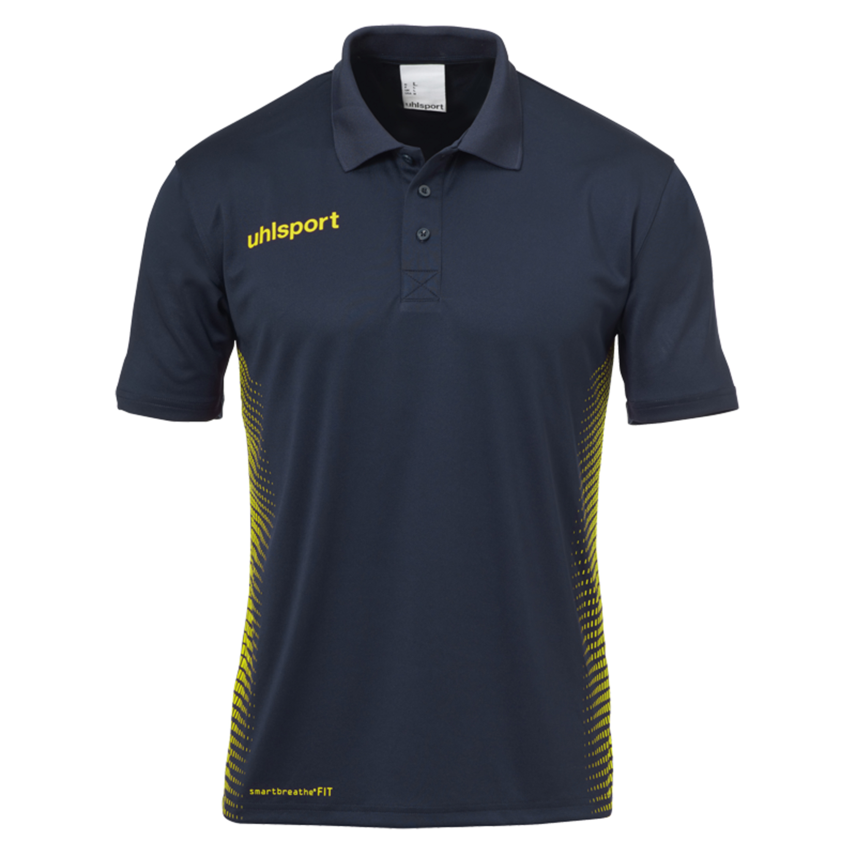 Score Polo Shirt Azul Marino/amarillo Fluo Uhlsport