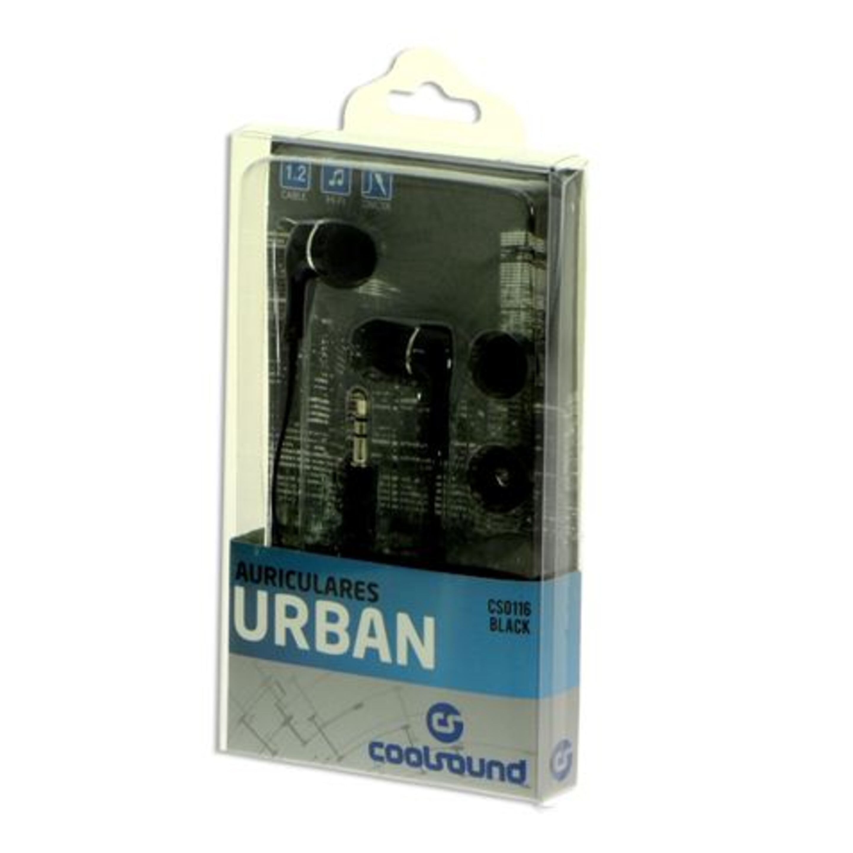 Auriculares Urban In-ear Negro Coolsound