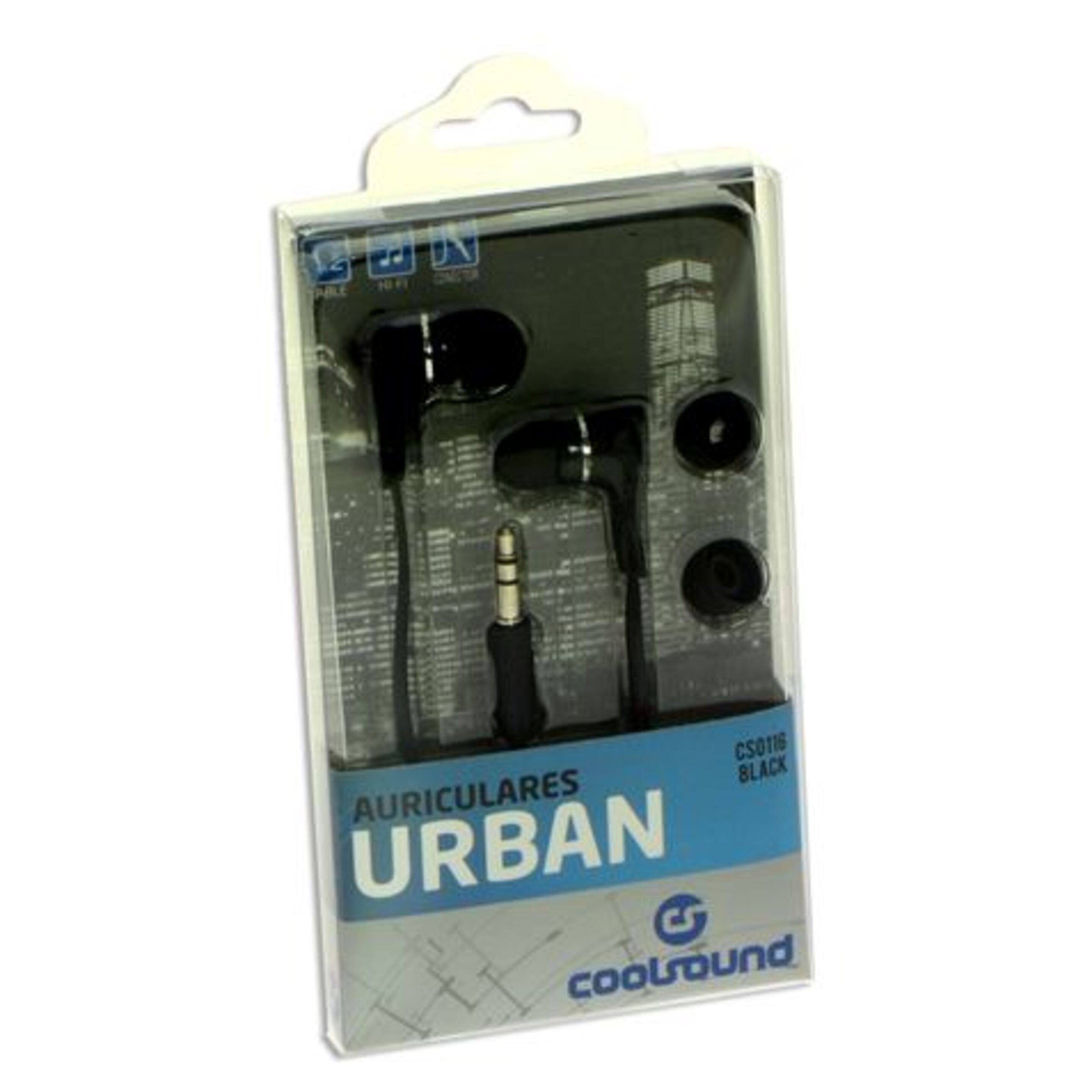 Auriculares Urban In-ear Negro Coolsound