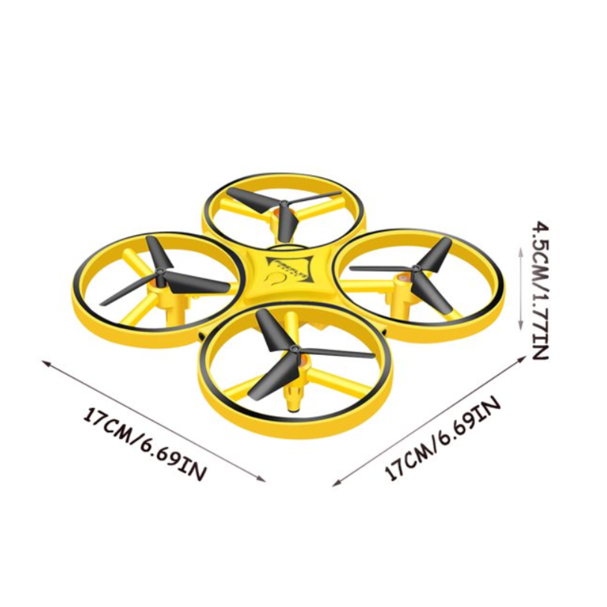 Mini Dron Smartek Firefly Dron Cuadricóptero Con Control Remoto, Iluminación Led Smartek - Amarillo  MKP