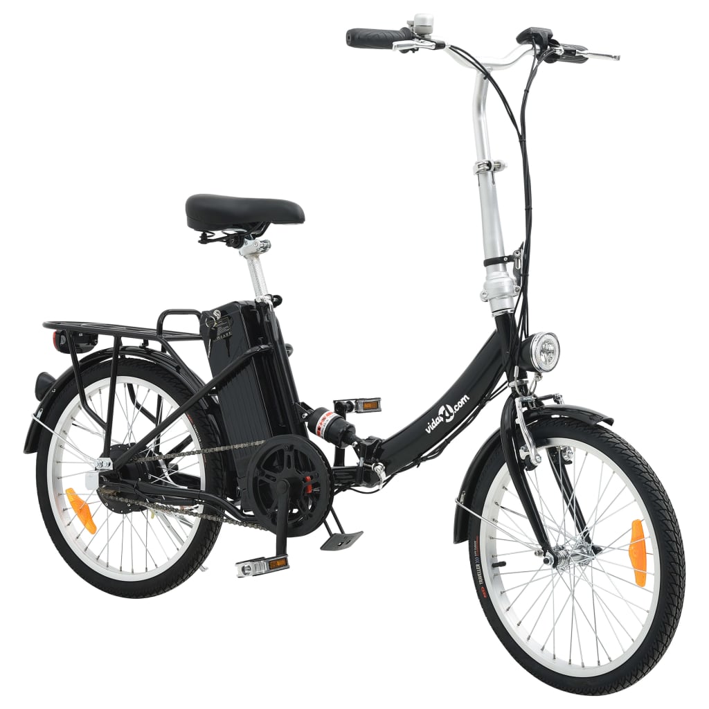 Bicicleta Eléctrica Vidaxl De Aluminio - negro - 