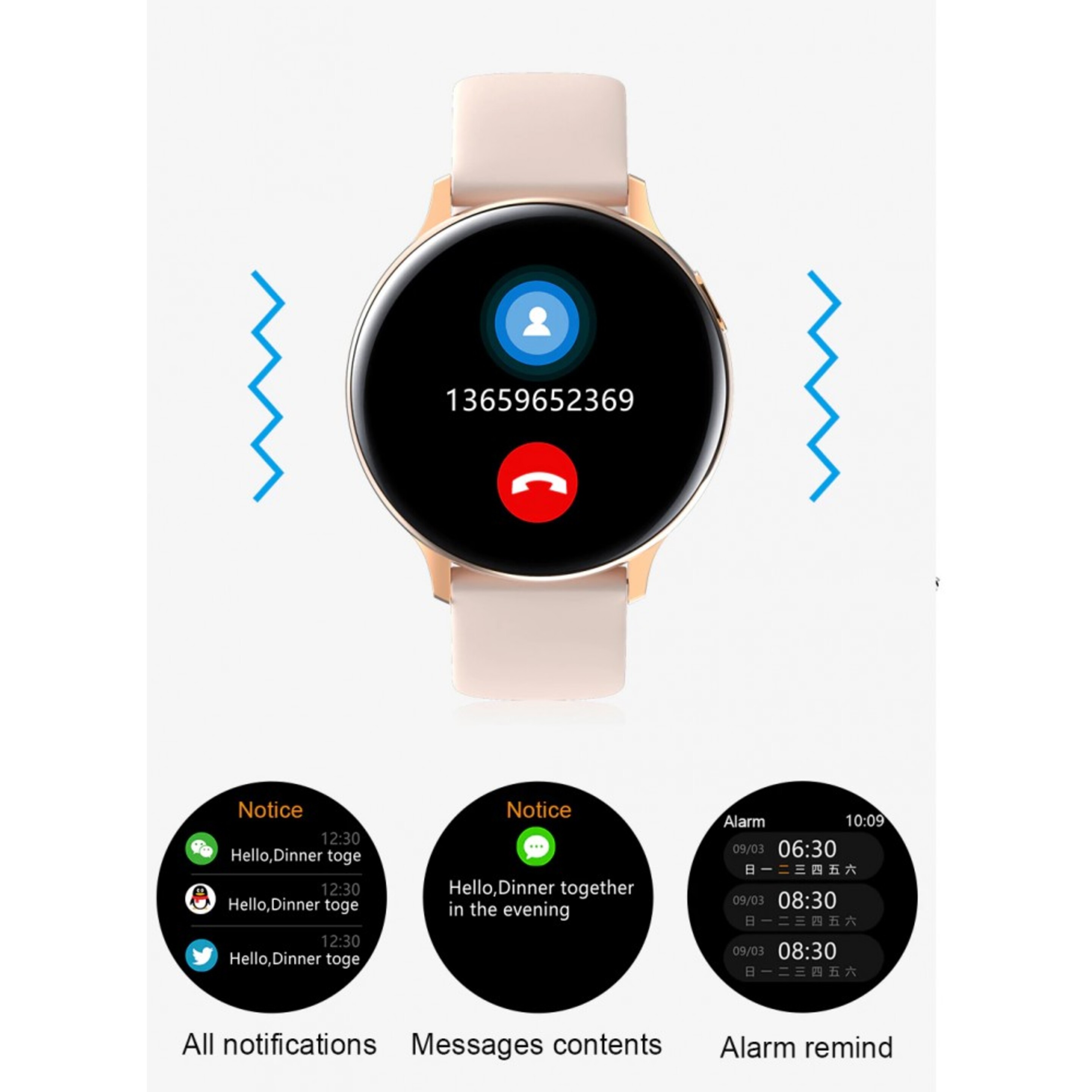 Smartwatch Lsktech® Unisex, Pantalla Full Táctil Ip68, Monitor Ritmo Cardíaco,para Ios/android.   