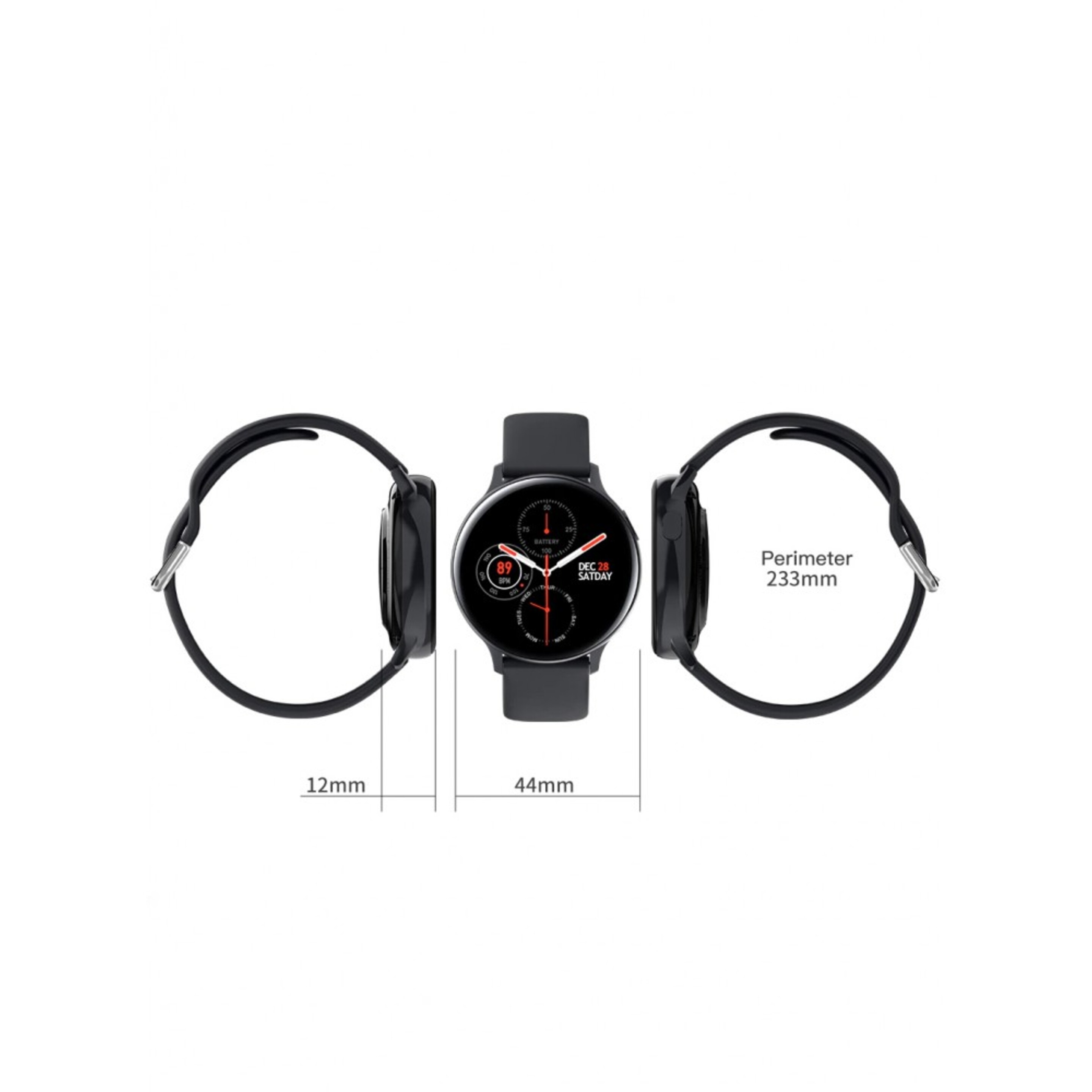 Smartwatch Lsktech® Unisex, Pantalla Full Táctil Ip68, Monitor Ritmo Cardíaco,para Ios/android.   