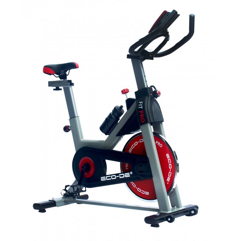 Bicicleta Spinning Eco-de Fit Pro - rojo-gris - 