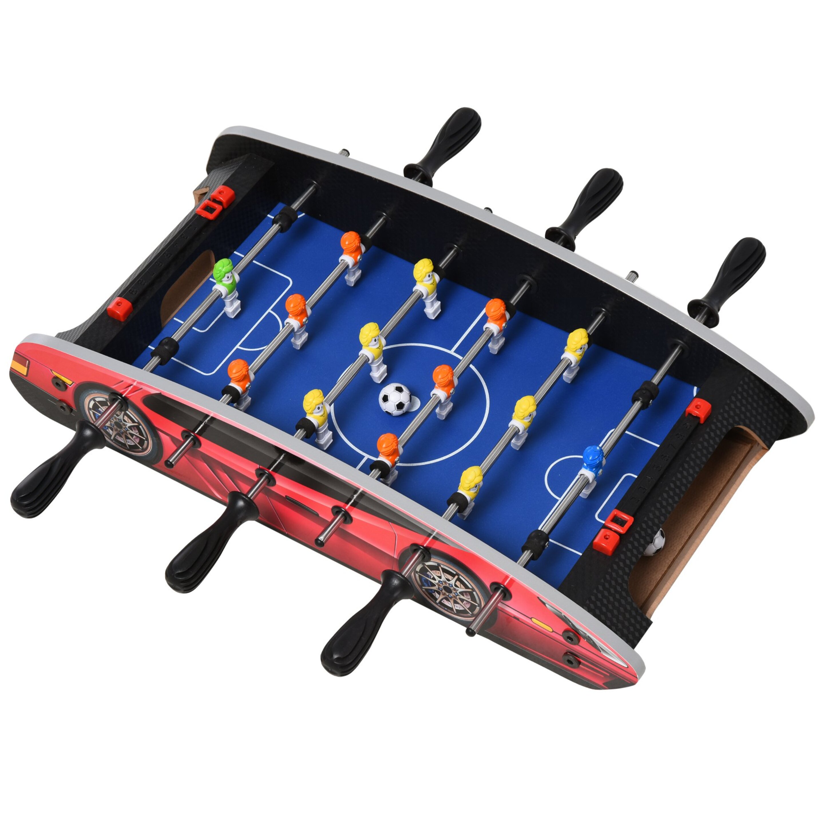 Homcom Mesa De Futbolín Para Niños Mayores De 8 Años Divertido 49x24,2x10,1 Rojo