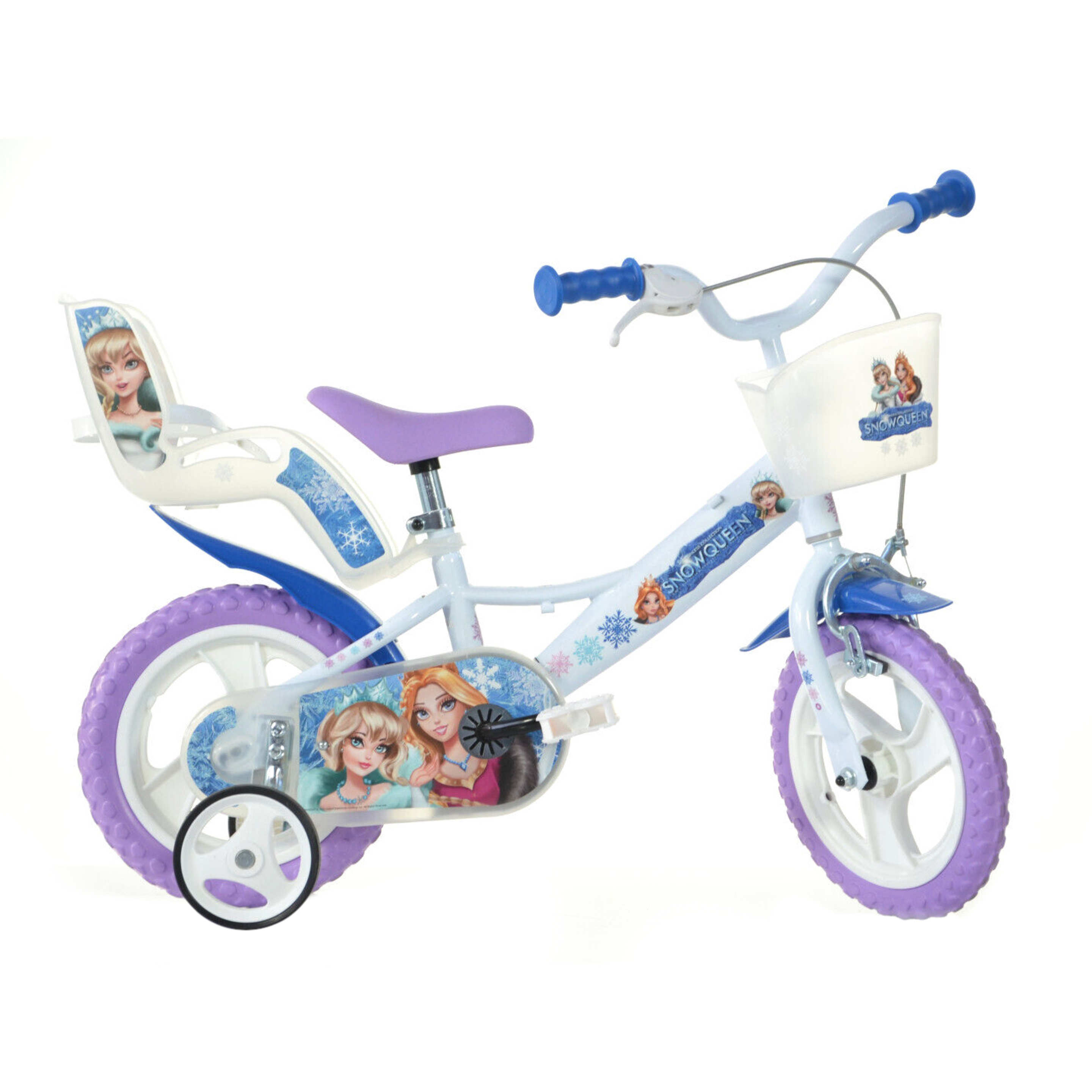 Bicicleta De Menina 12 Polegadas Snow Queen 3-5 Anos - azul - 