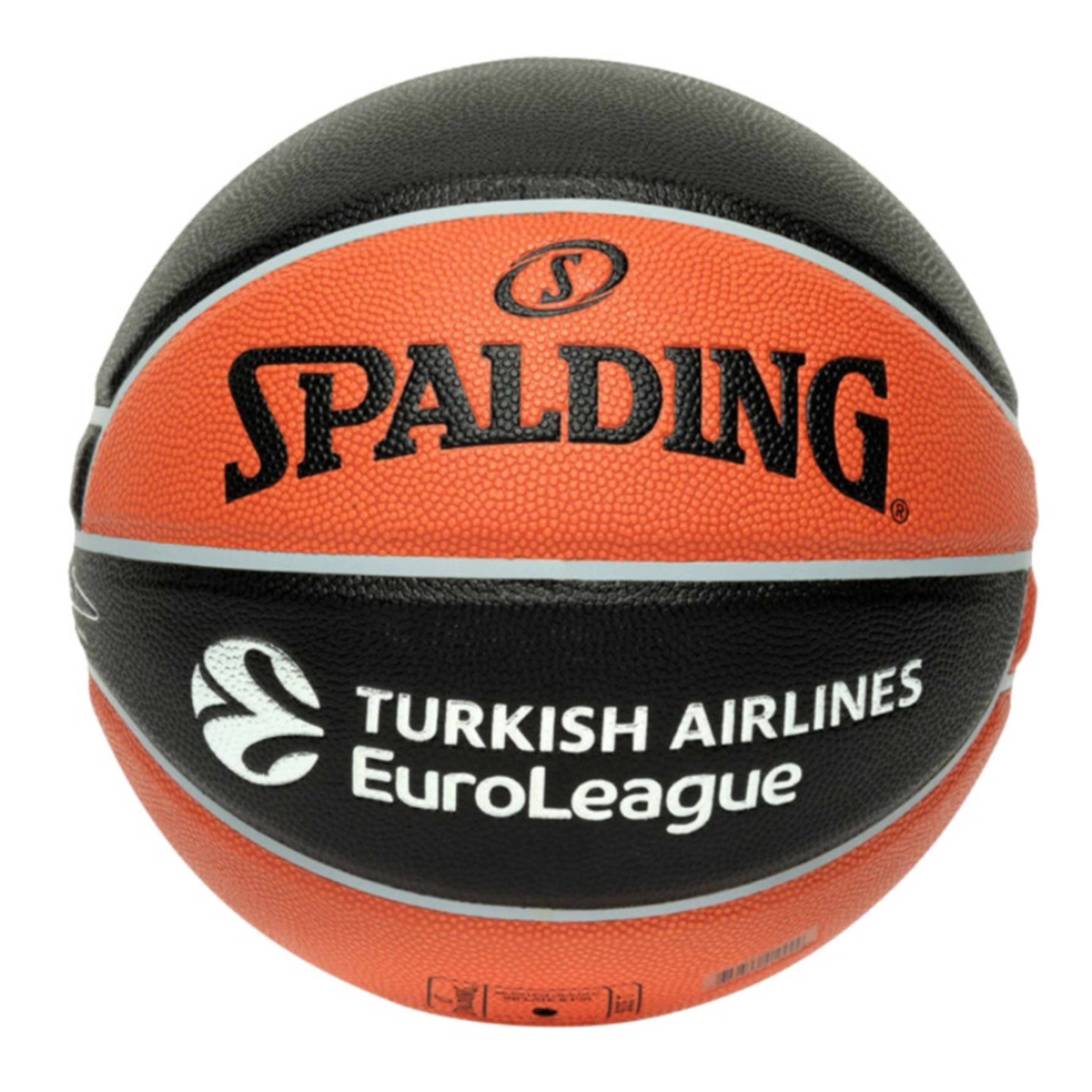 Balón De Baloncesto Spalding Excel Tf-500 Euroleague Talla 7 - negro-naranja - 