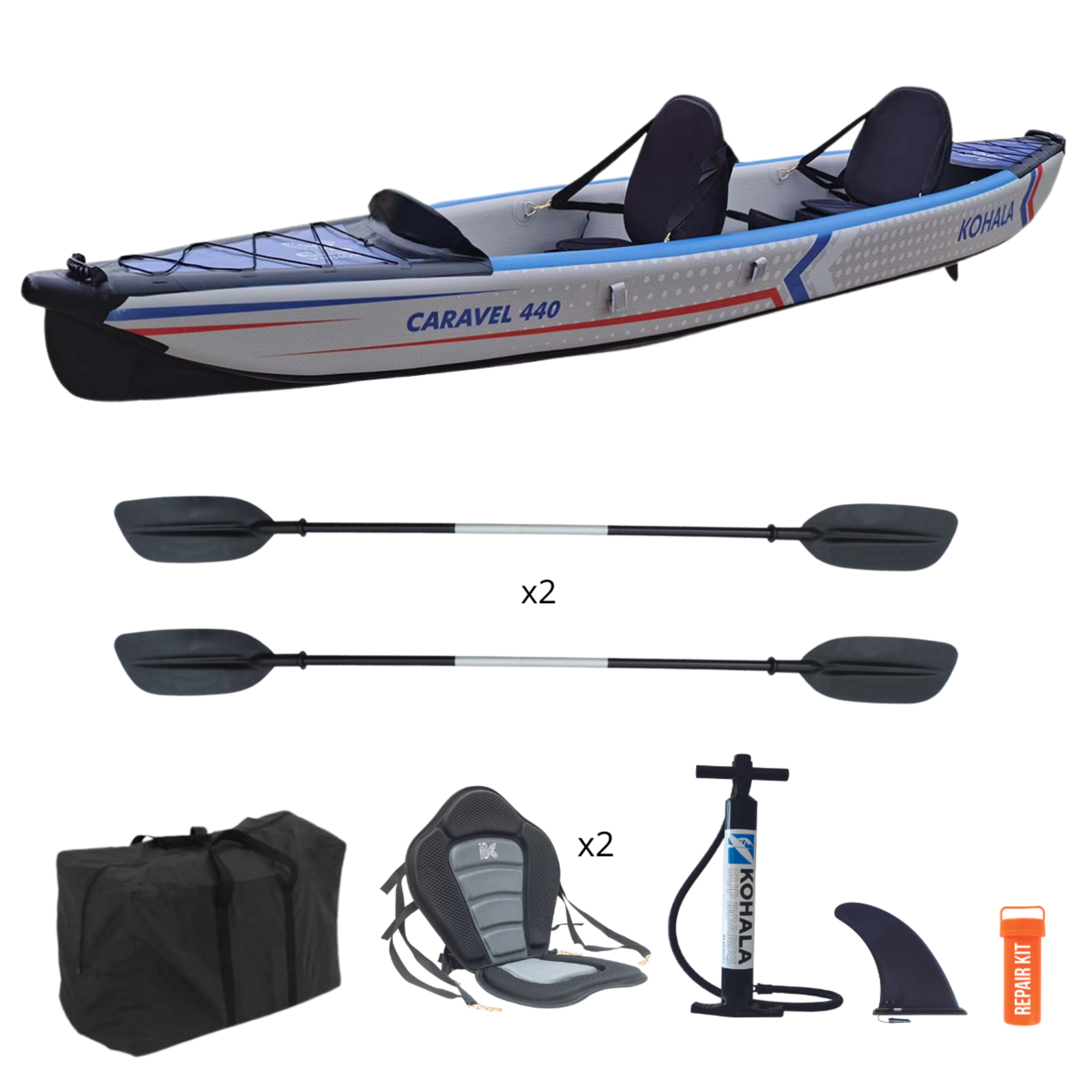 Kayak Hinchable 2 Plazas  Kohala Caravel 440