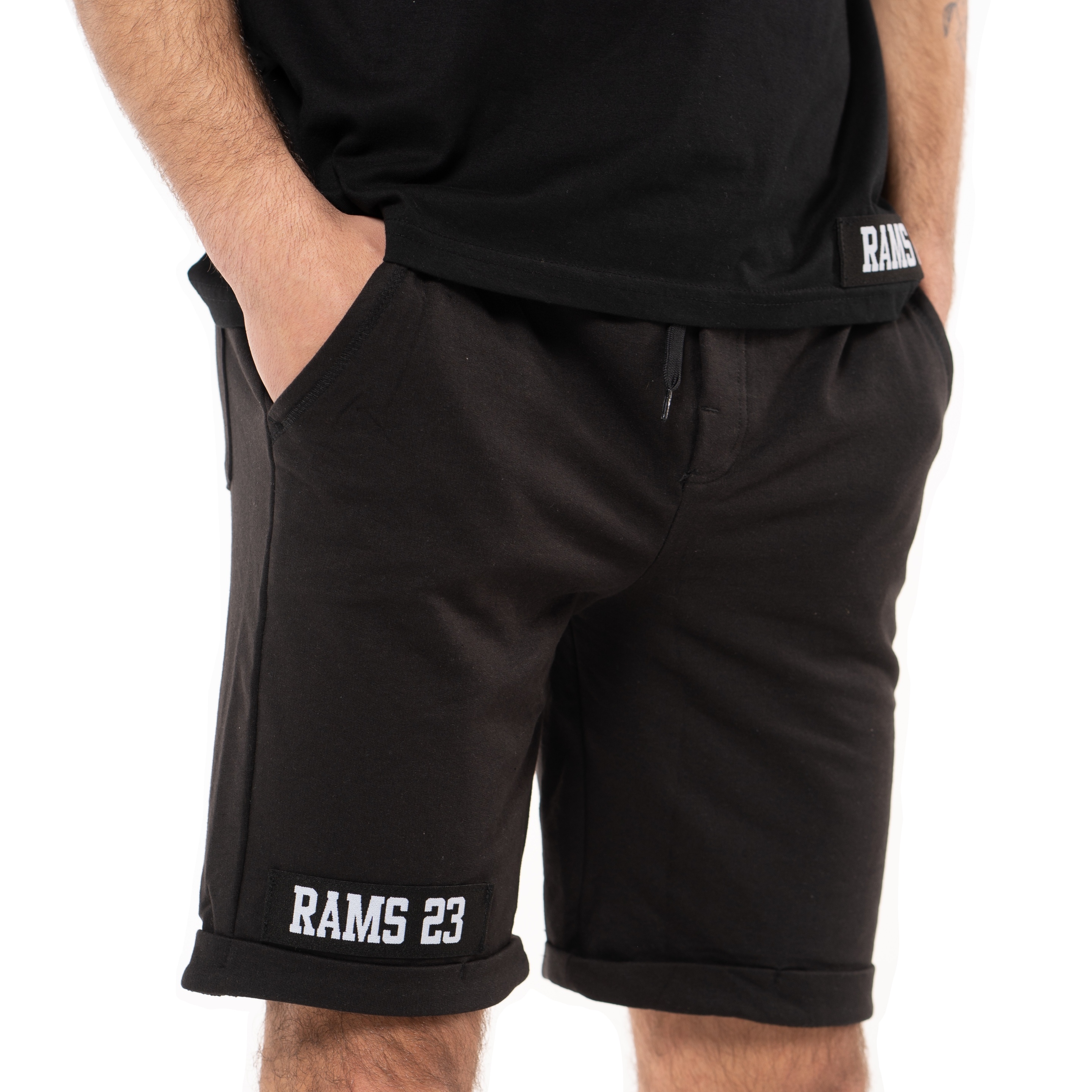 Pantalon Corto Con Cinta Rams 23 - Negro  MKP