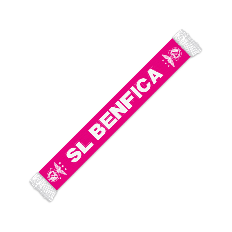 Cachecol Cor-de-rosa Com Logo Benfica Nas Pontas - rosa - 
