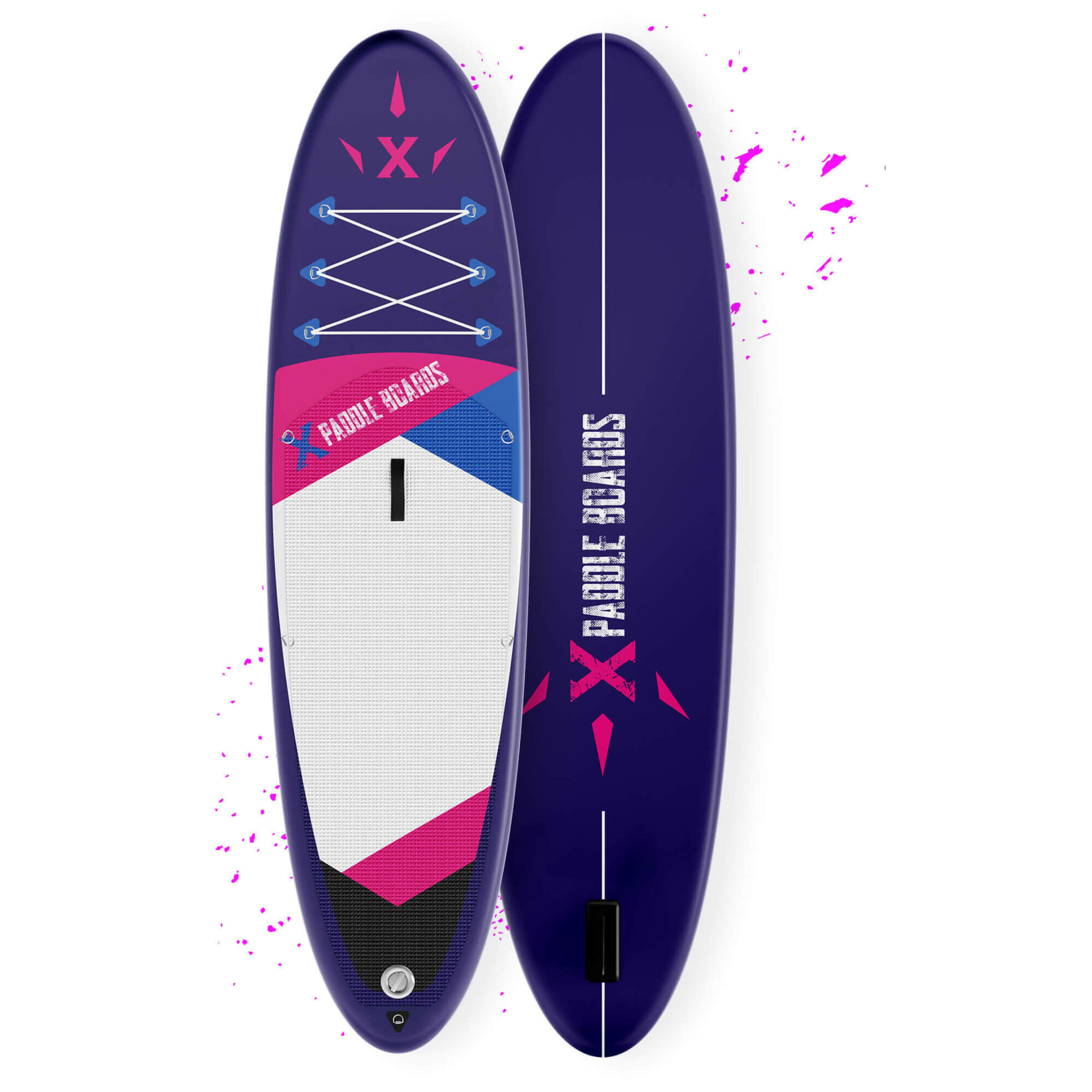 Tabla De Paddle Surf Hinchable X2 305 X 82 X 15cm - Negro/Morado  MKP
