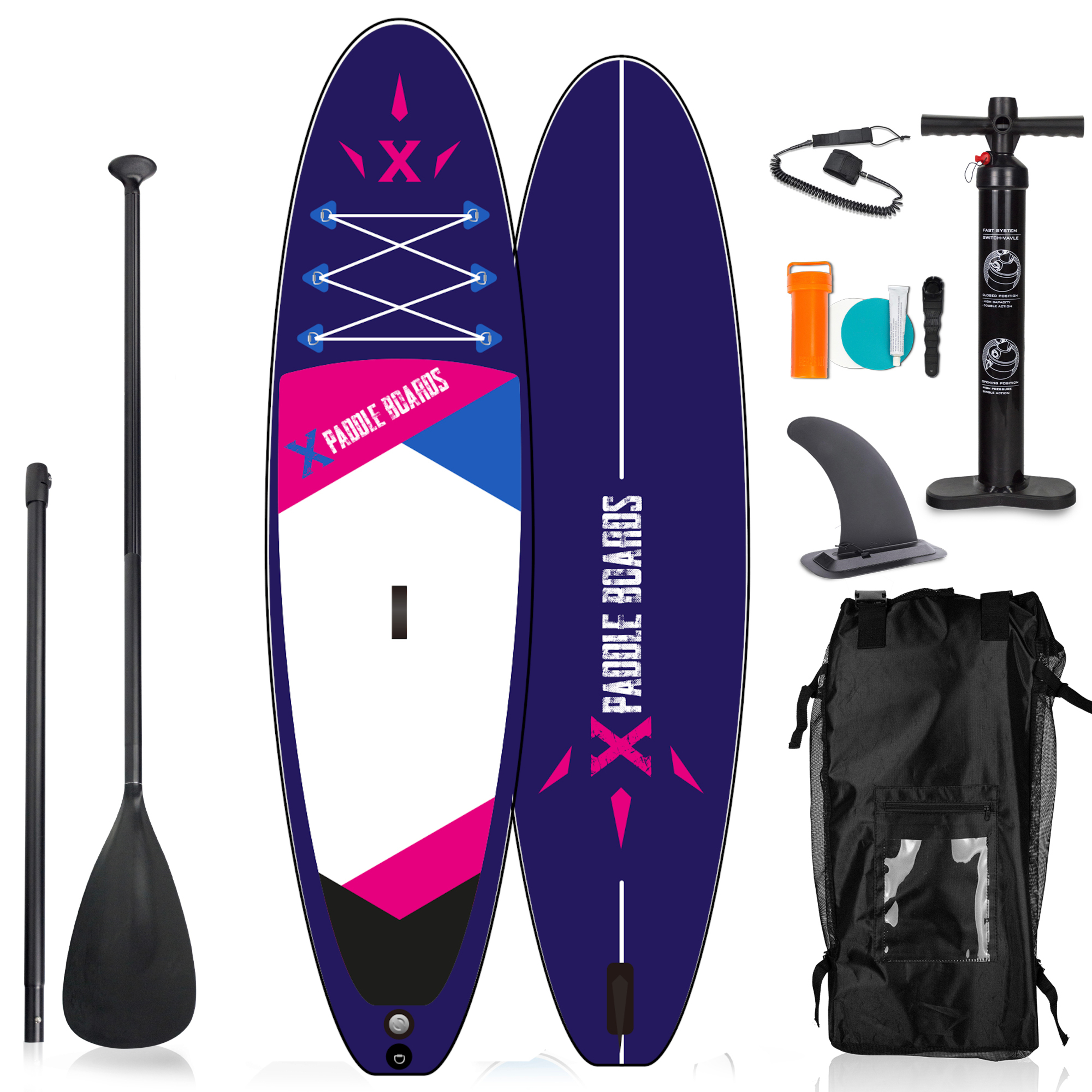 Tabla De Paddle Surf Hinchable  X2 Kayak 305 X 82 X 15cm - morado - 
