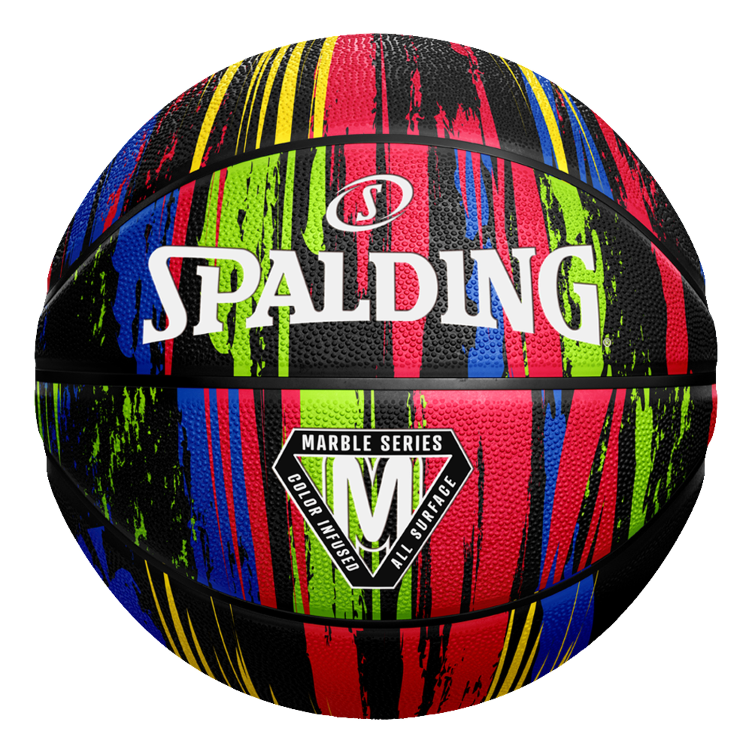 Balón De Baloncesto Spalding Marble Series Black Rainbow Sz7