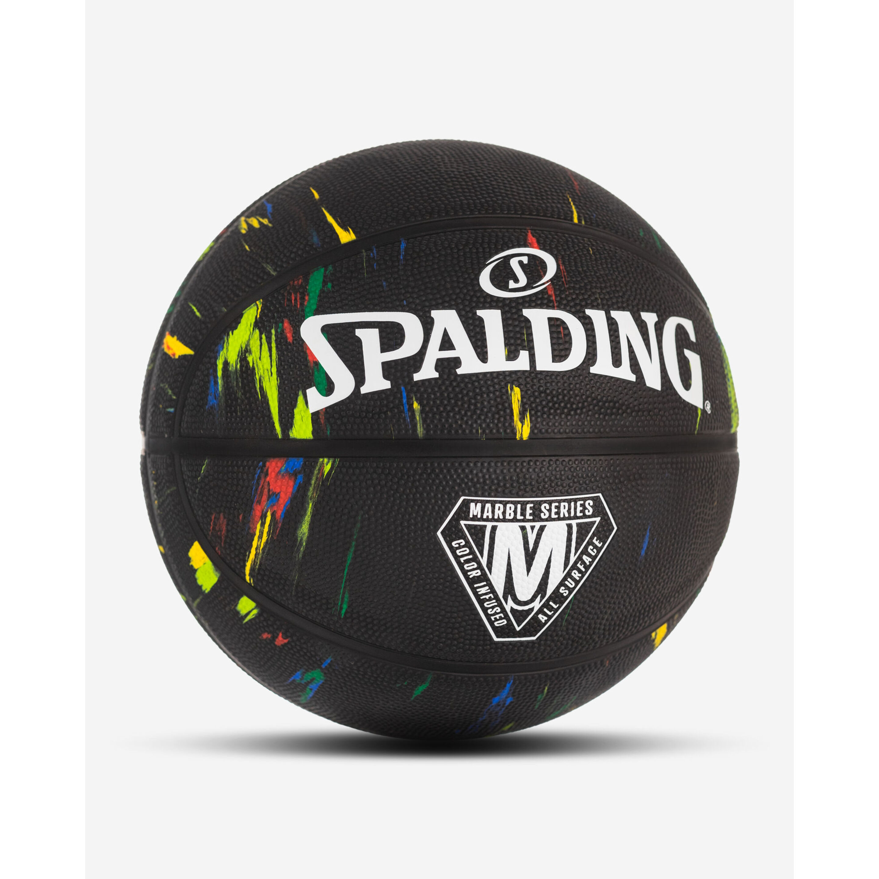 Balón De Baloncesto Spalding Marble Series Black Rainbow Sz7