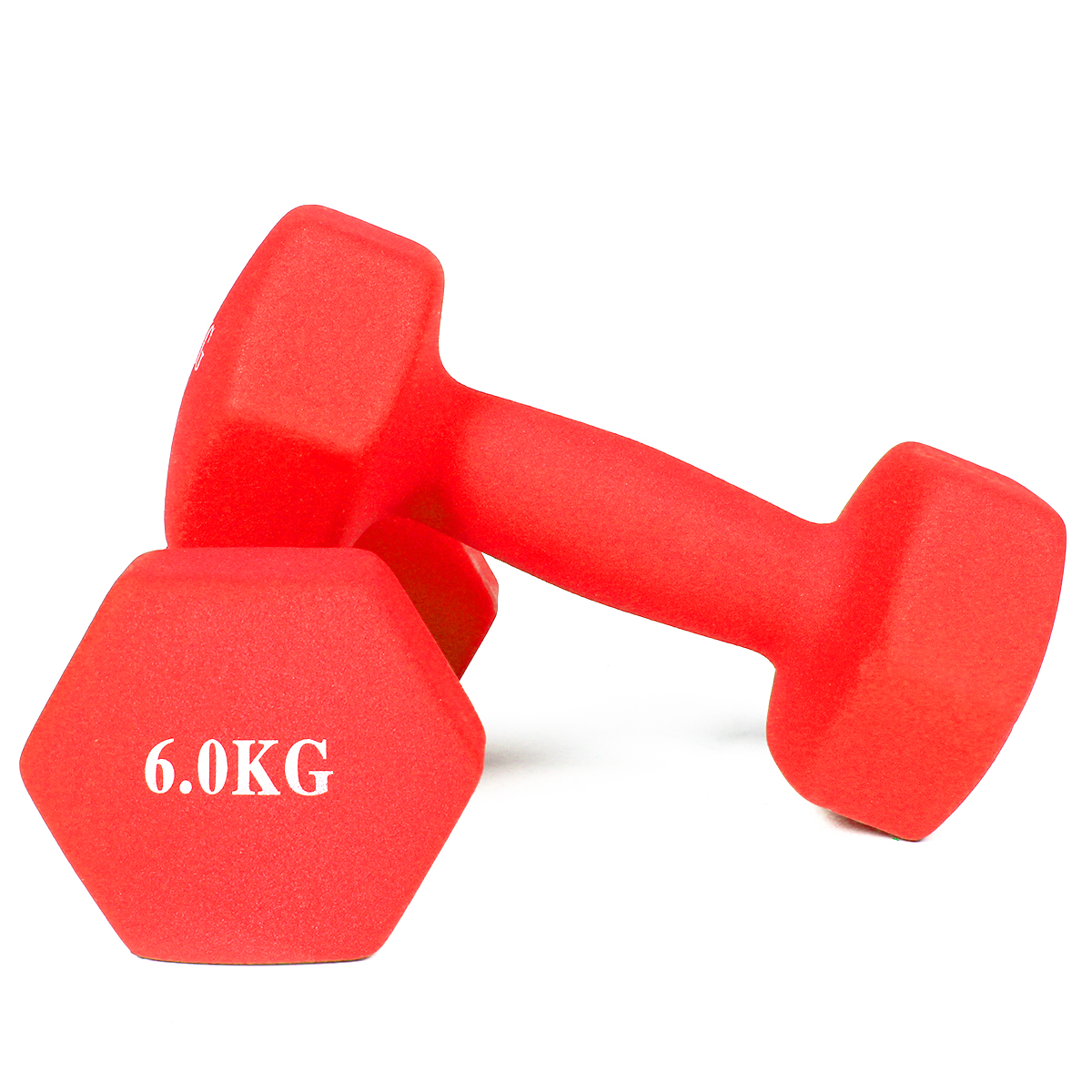 Halteres De Neoprene Para Musculação E Fitness (conjunto De 2) | 2 X 6 Kg - rojo - 
