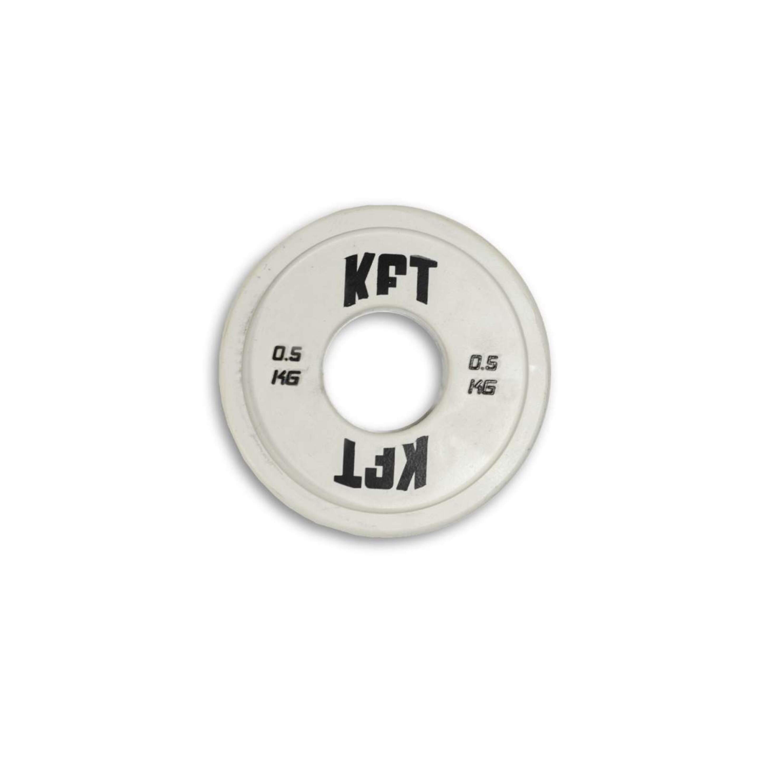 Disco Olímpico Fraccional Halterofilia Kft (0,5 Kg) - Blanco  MKP
