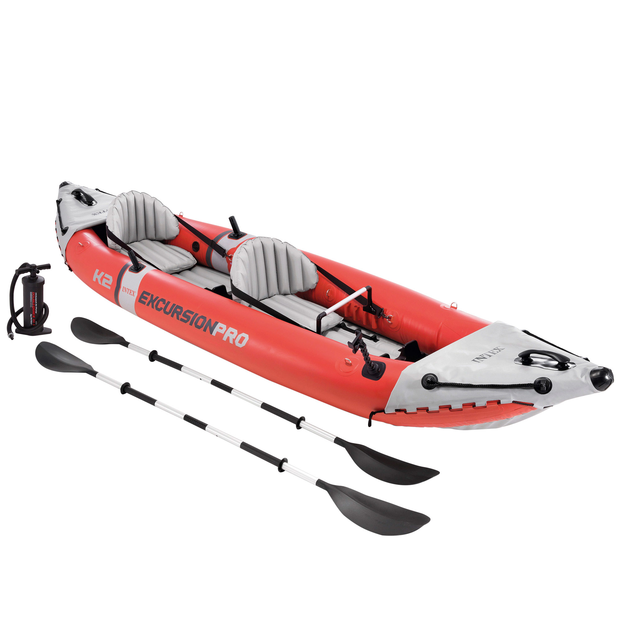 Kayak Hinchable Intex K2 Excursion Pro 2 Remos + Hinchador - rojo - 