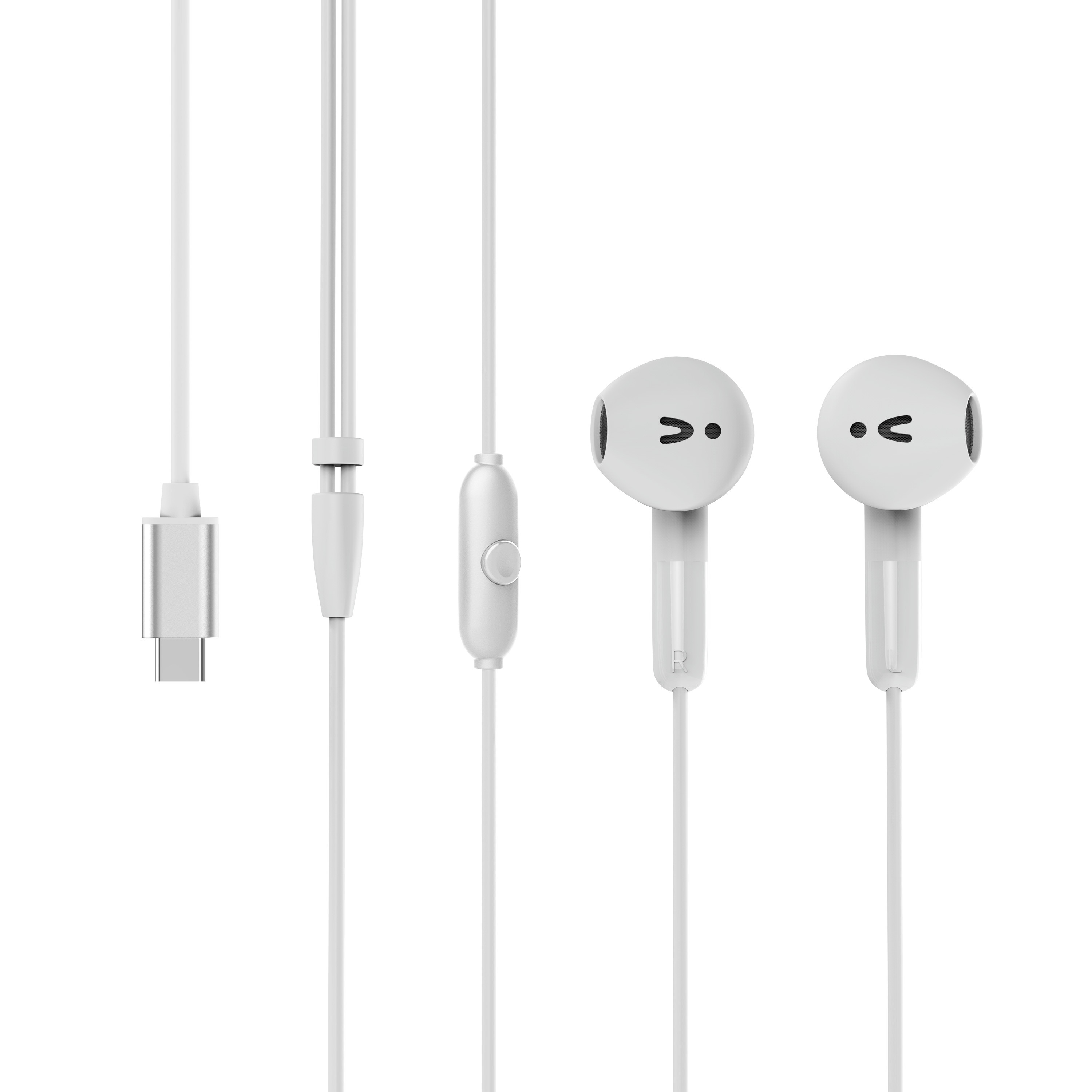 Auriculares Muvit For Charge Estéreo E58 Tipo C - blanco - 