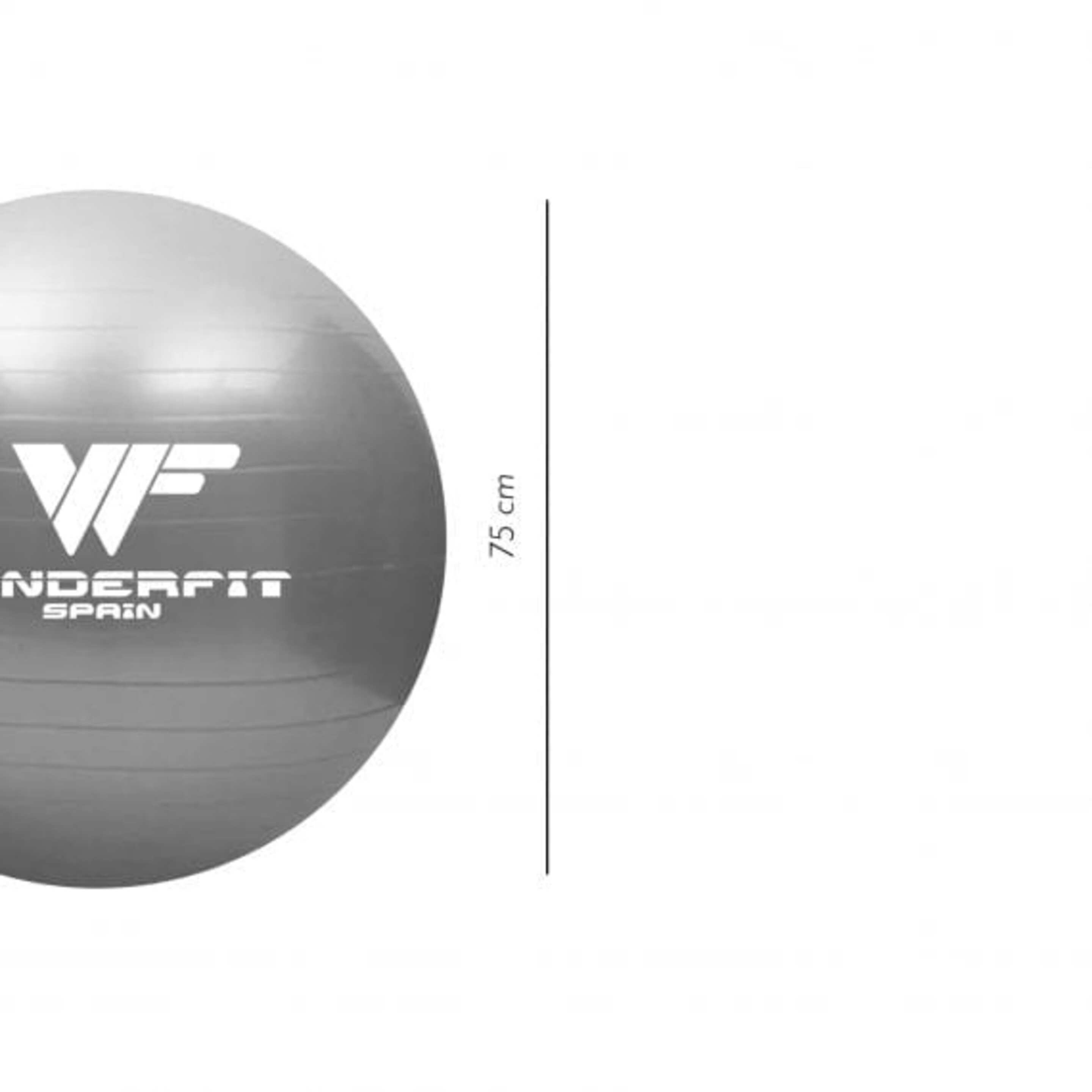 Yoga & Fitball Wonderfit - Gris - Sistema Antipinchazo  MKP