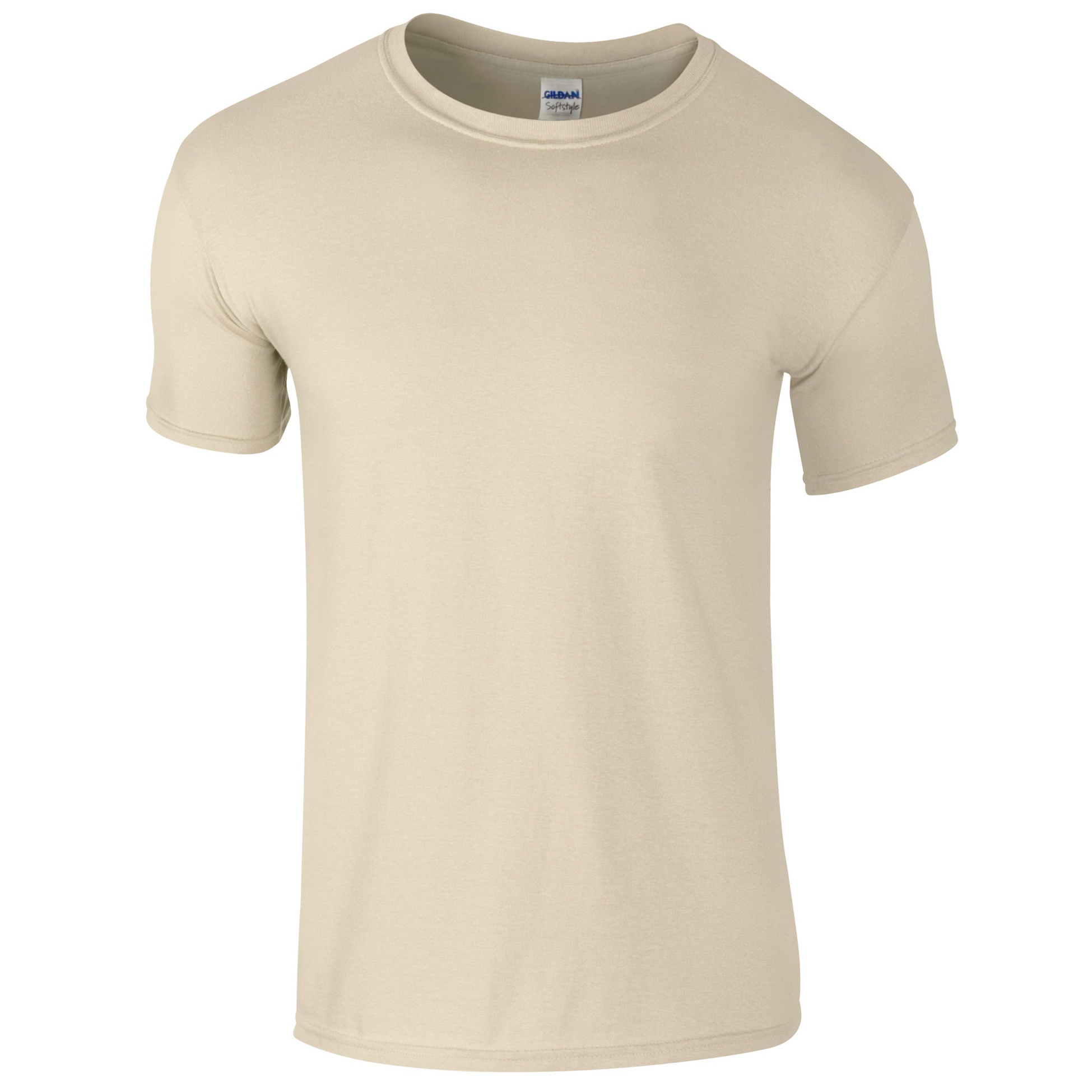Camiseta De Manga Corta Suave Básica 100% Algodón Gordo Gildan - beige - 