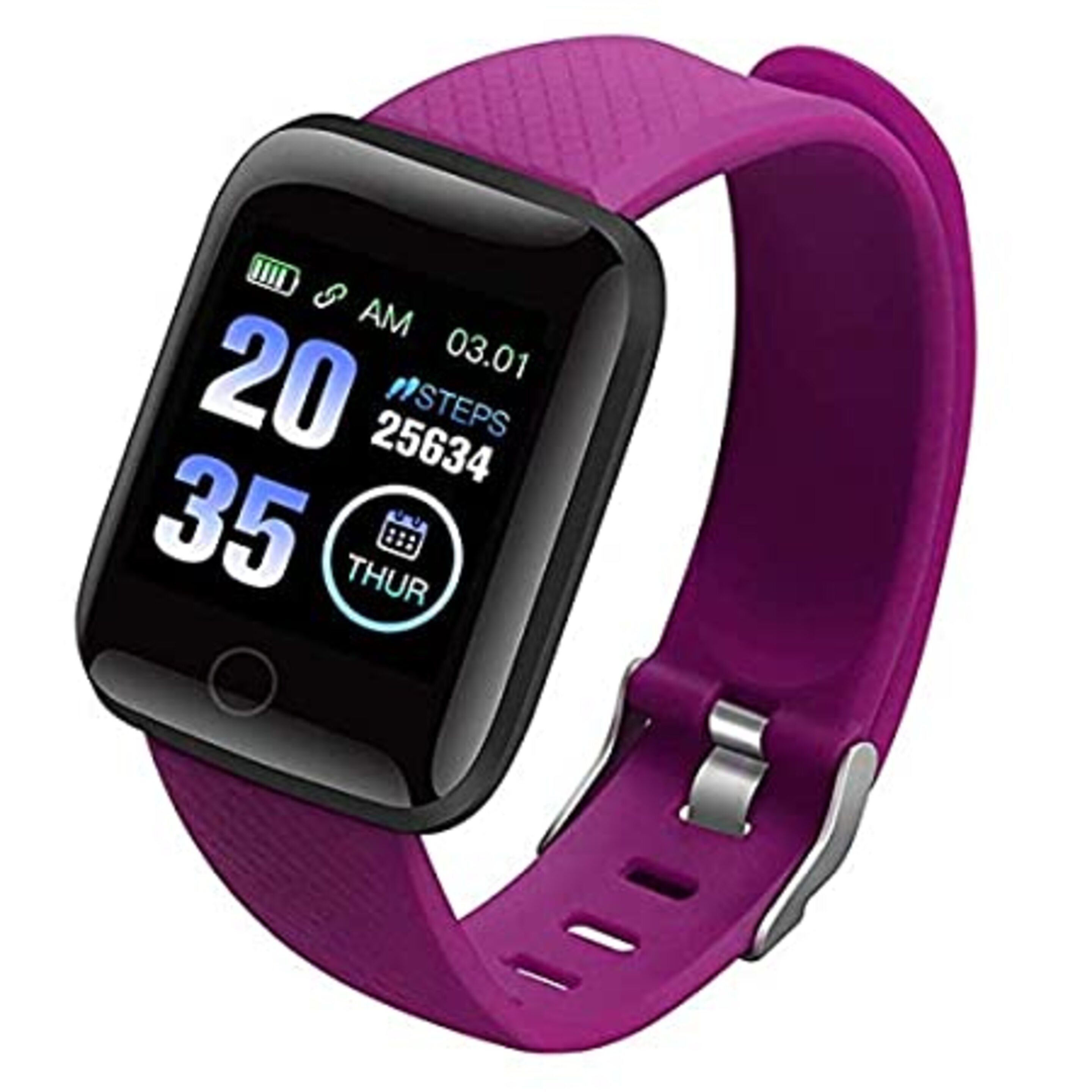 Lks Reloj Inteligente, Pantalla Táctil Oled Ip67 Para Android/ios Purple