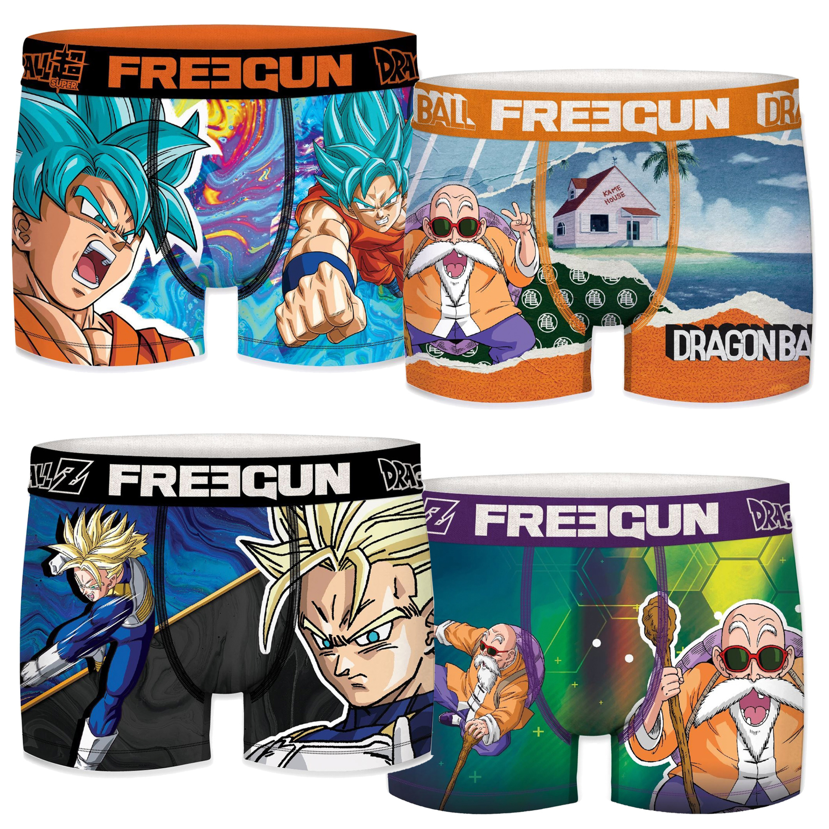 Pack 4 Calzoncillos Freegun Dragon Ball