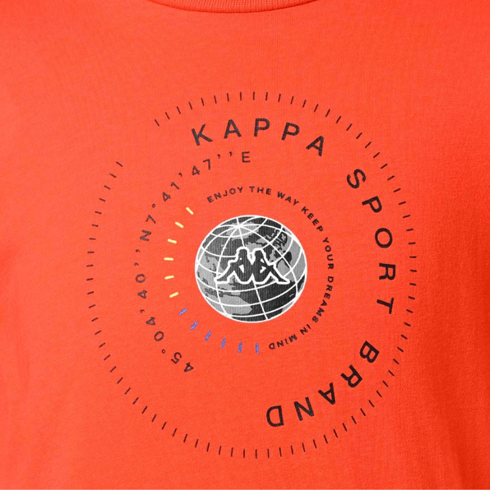 T-shirt De Desporto Em Algodão Rapaz Kappa Bartiz. Vermelho