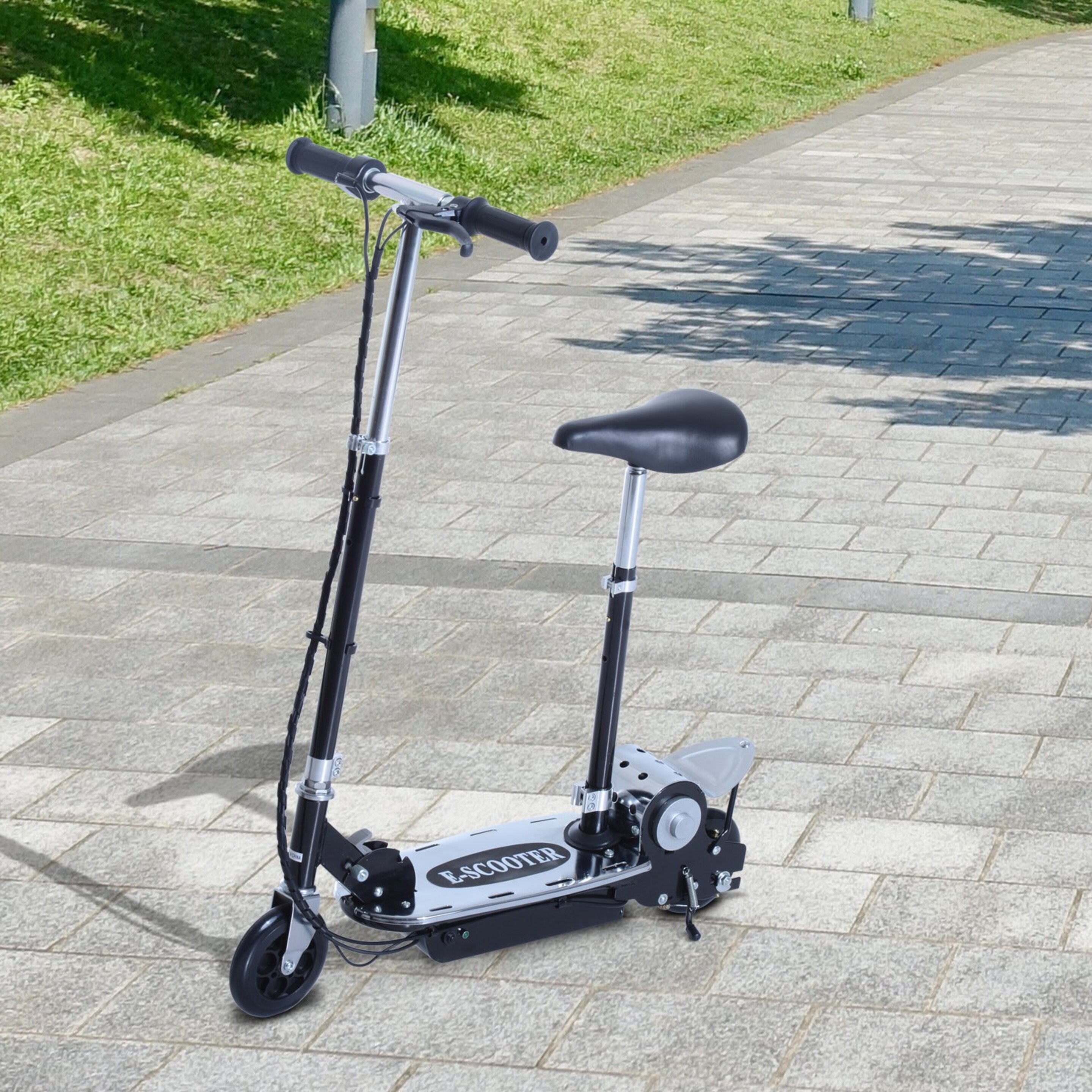 Homcom Patinete Eléctrico Scooter Plegable Con Manillar