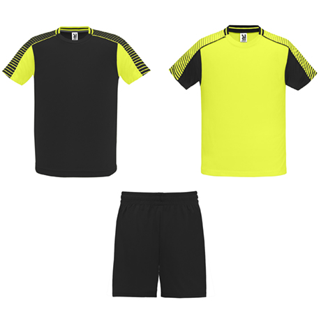 Conjunto Deportivo Juve 2 Camisetas Y 1 Pantalón - amarillo-fluor - 