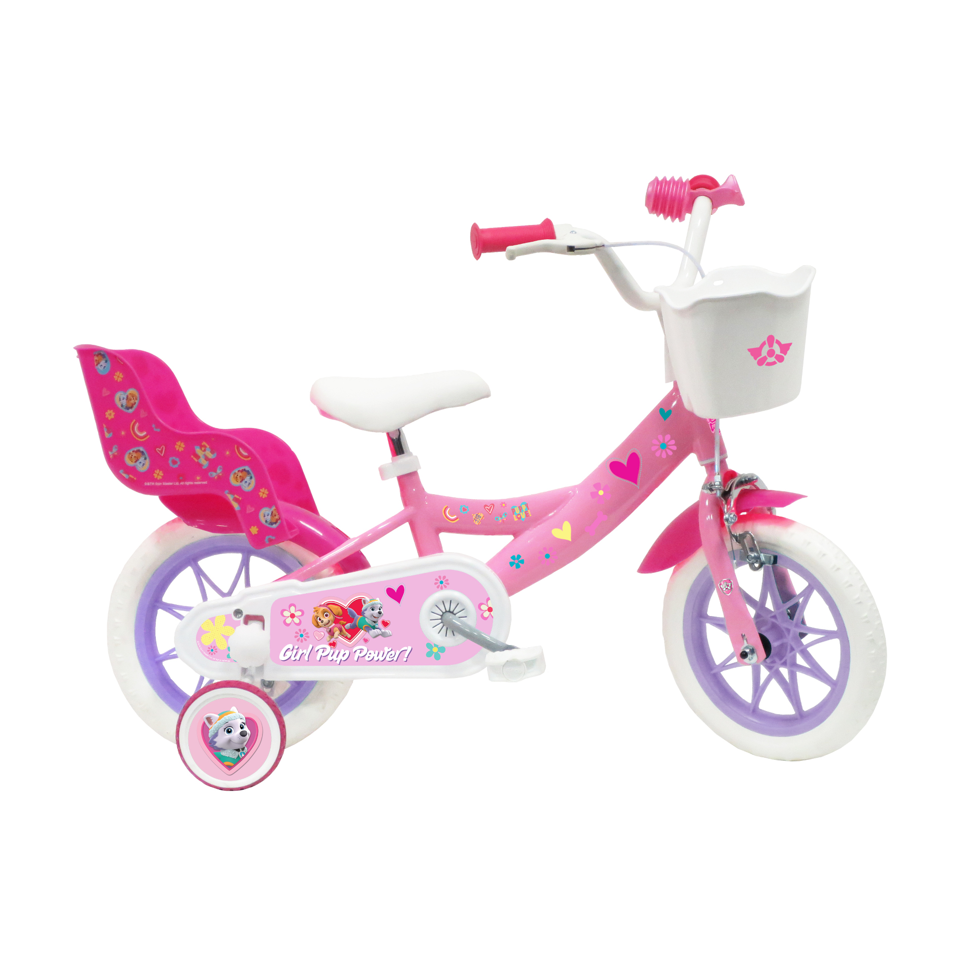 Bicicleta Niña 12 Pulgadas Patrulla Canina 3-5 Años - rosa - 
