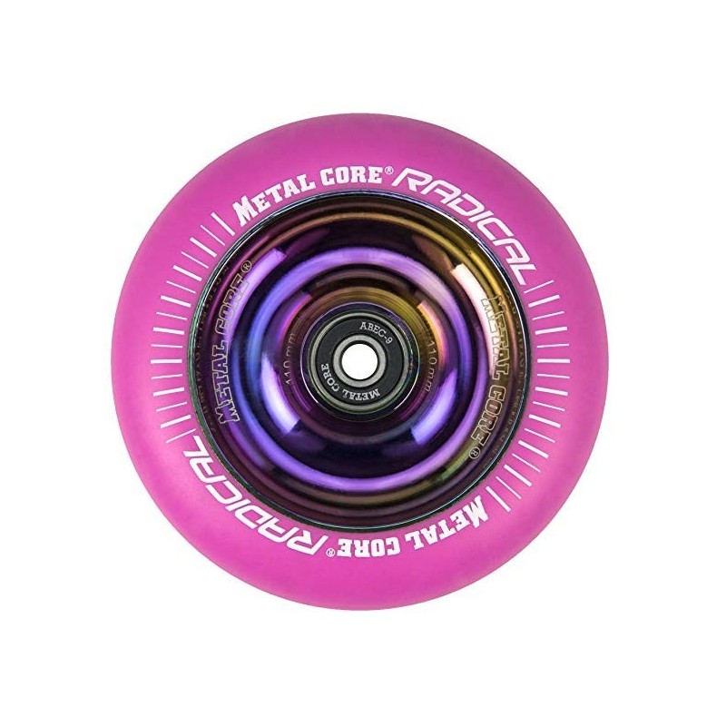 Ruedas Metal Core Radical Nucleo Rainbow Ref. Rpink100rw - Pieza De Recambio Patinete  MKP