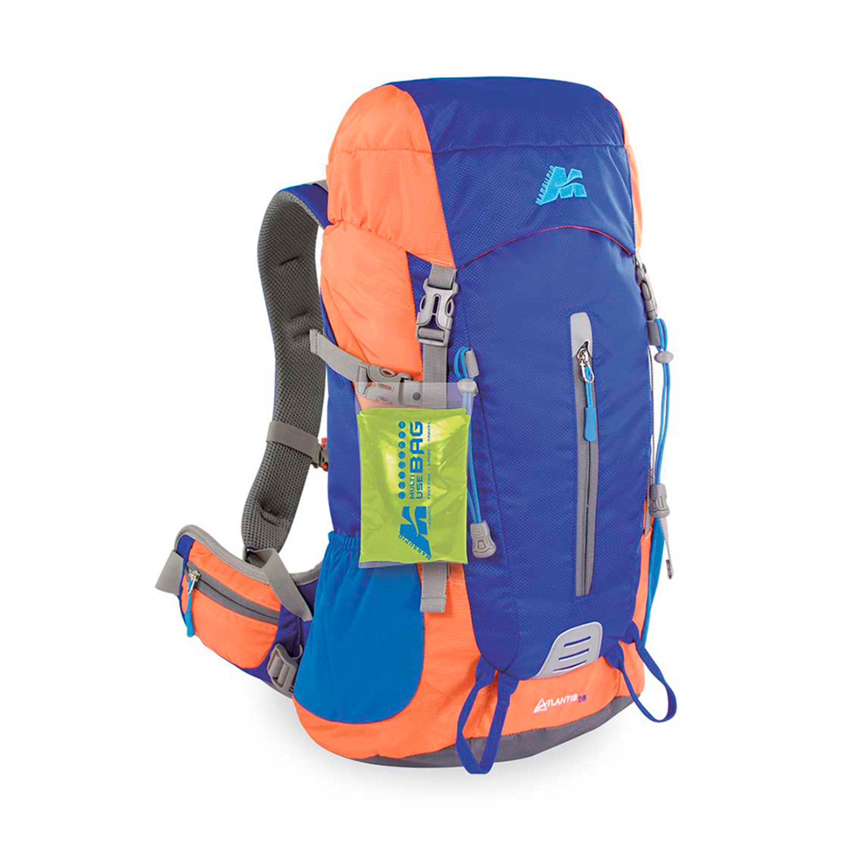 Mochila Trekking Atlantis 28l Marsupio Azul / Laranja