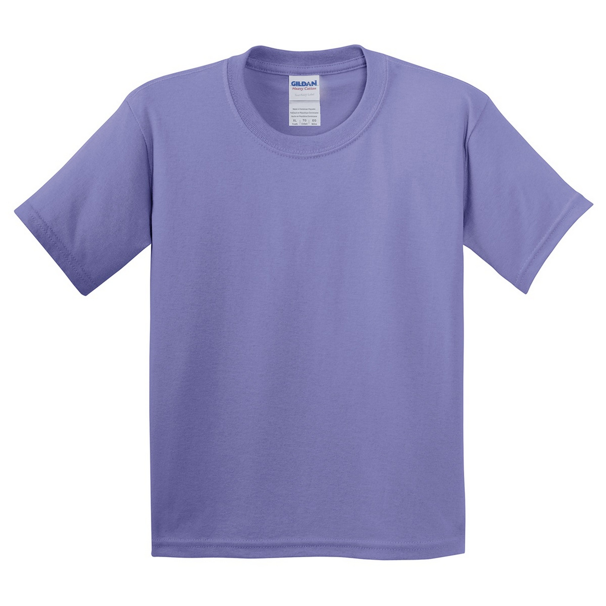 Camiseta Básica De Manga Corta Con Algodón Grueso (paquete De 2) - violeta - 