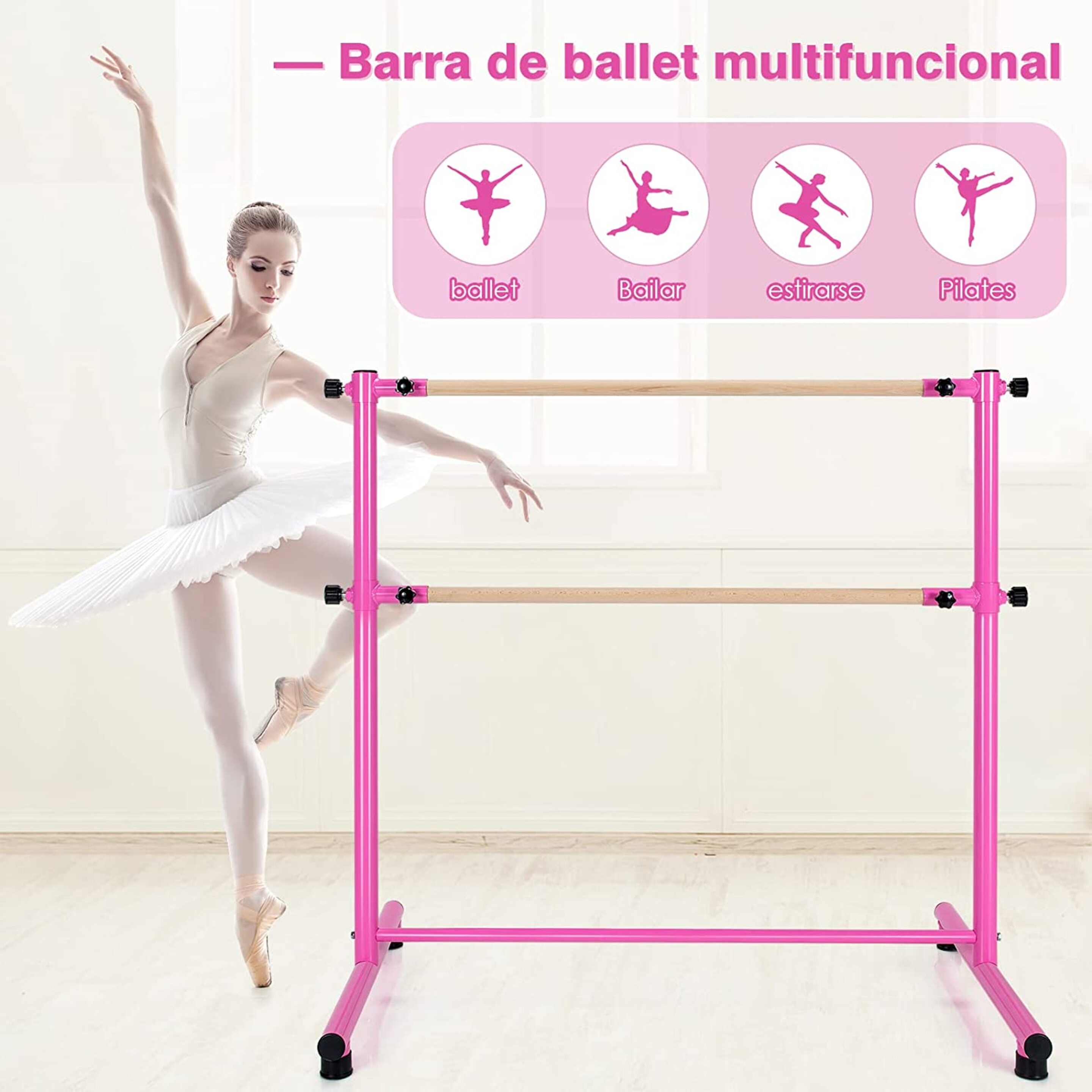 Doble Barra De Ballet Costway  120 Cm